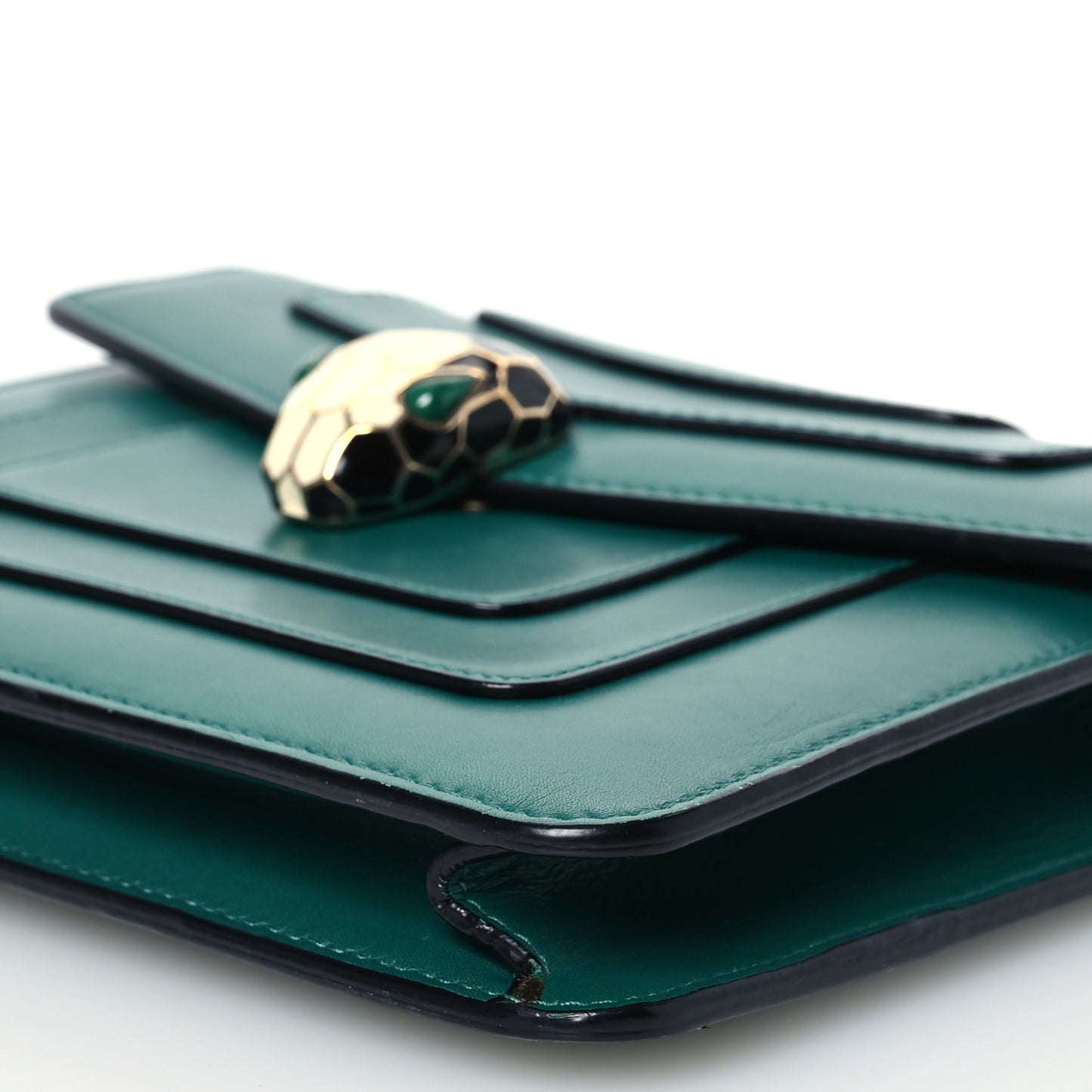 Calfskin Small Serpenti Forever Snake Strap Crossbody Bag Emerald Green