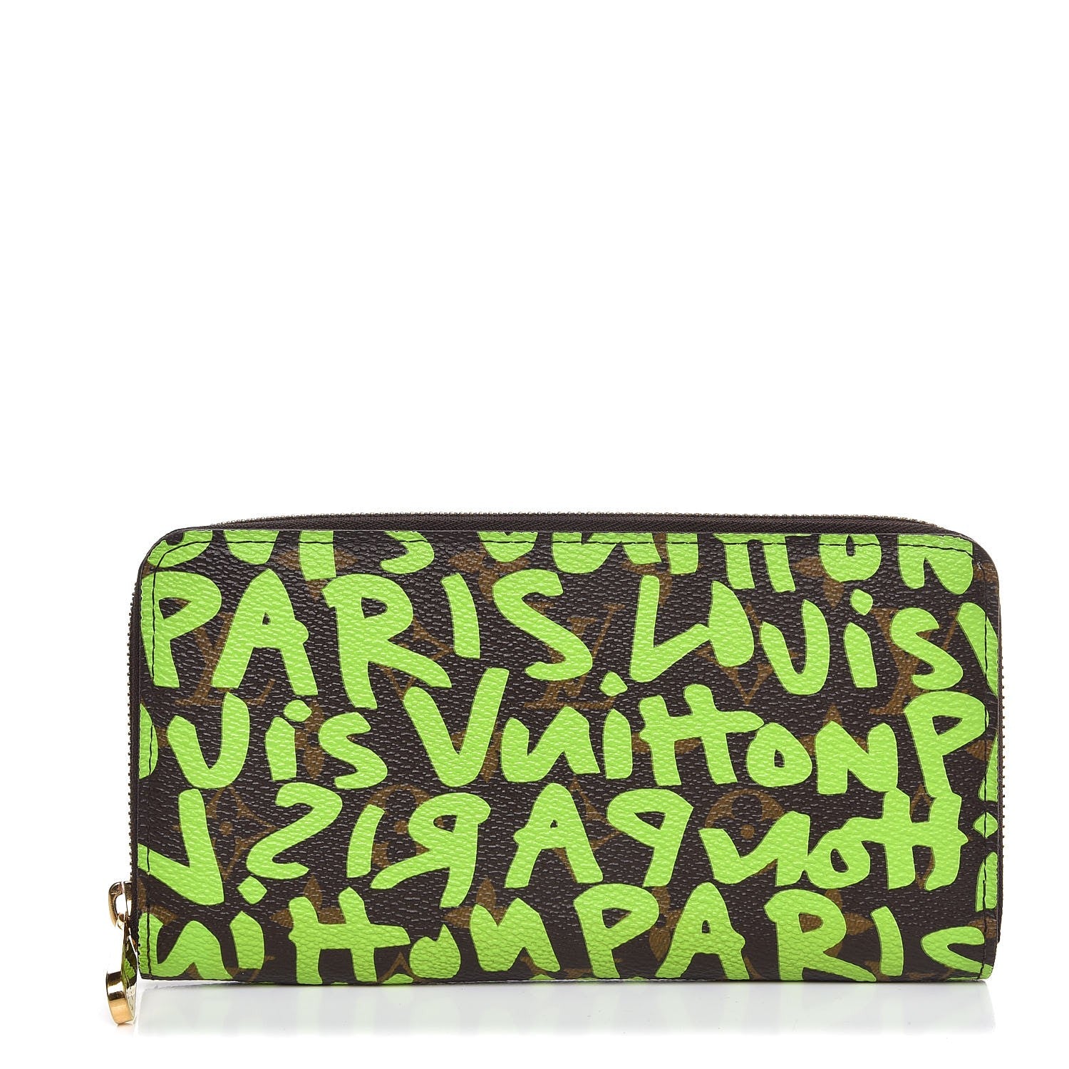Louis Vuitton Monogram Graffiti Zippy Wallet Green 299249