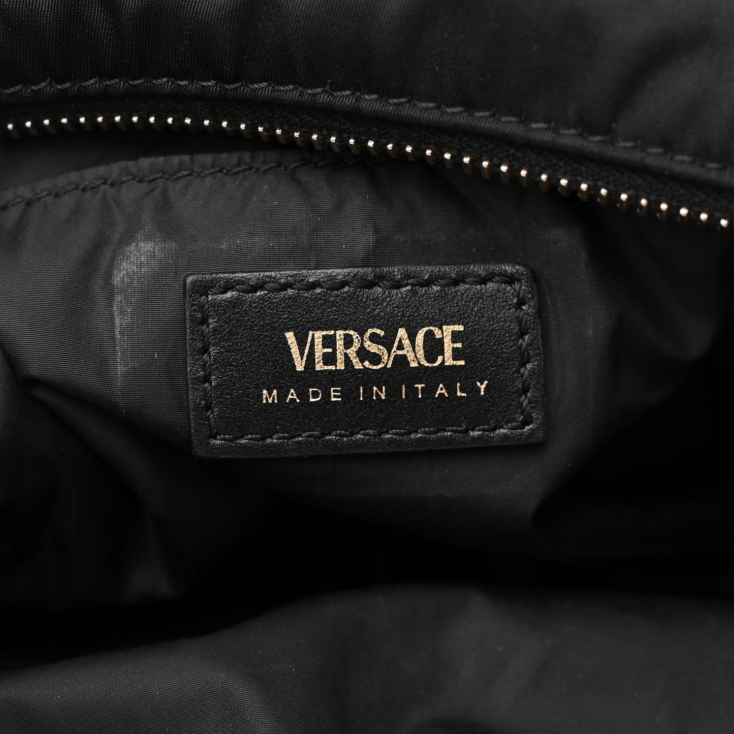 Nylon Medusa Shoulder Bag Black