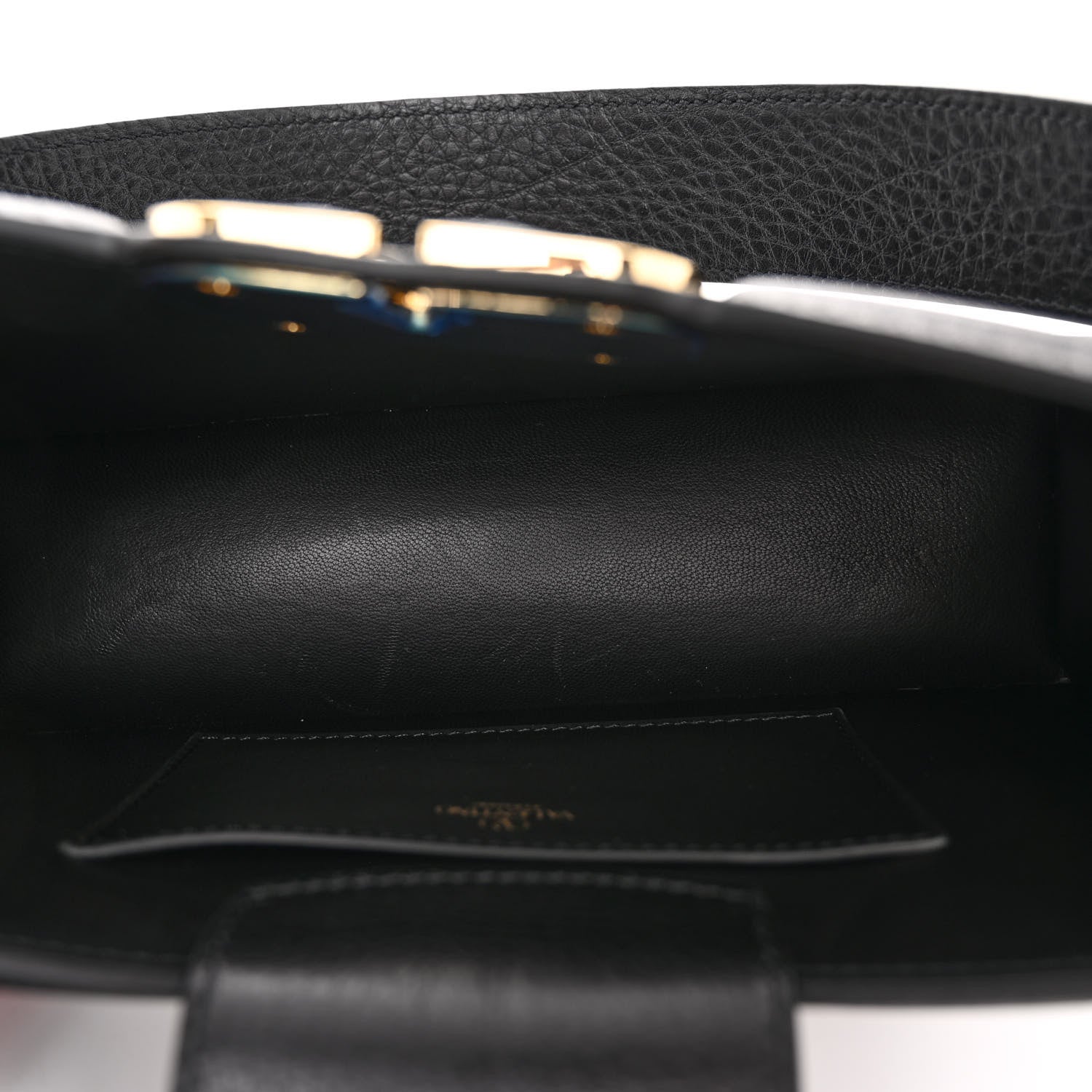 Valentino Garavani Grainy Calfskin VLogo Leather Shoulder Bag Black 5 of 9