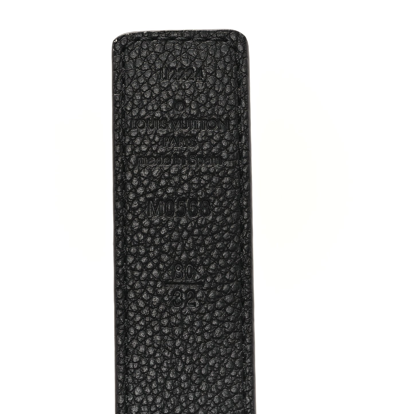 Calfskin Damier Ebene 25mm LV Iconic Reversible Belt 80 32 Black