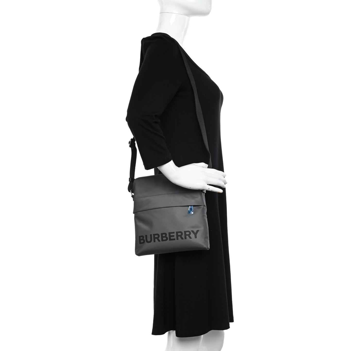 Nylon Neo Crossbody Bag Charcoal Grey