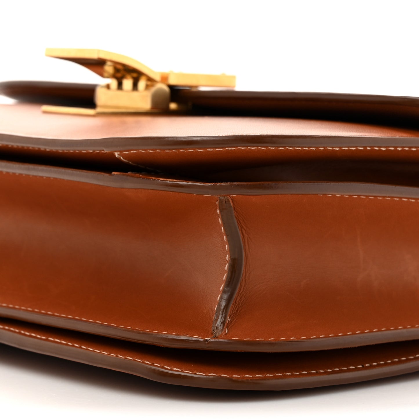 Natural Calfskin Medium Classic Box Flap Bag Tan