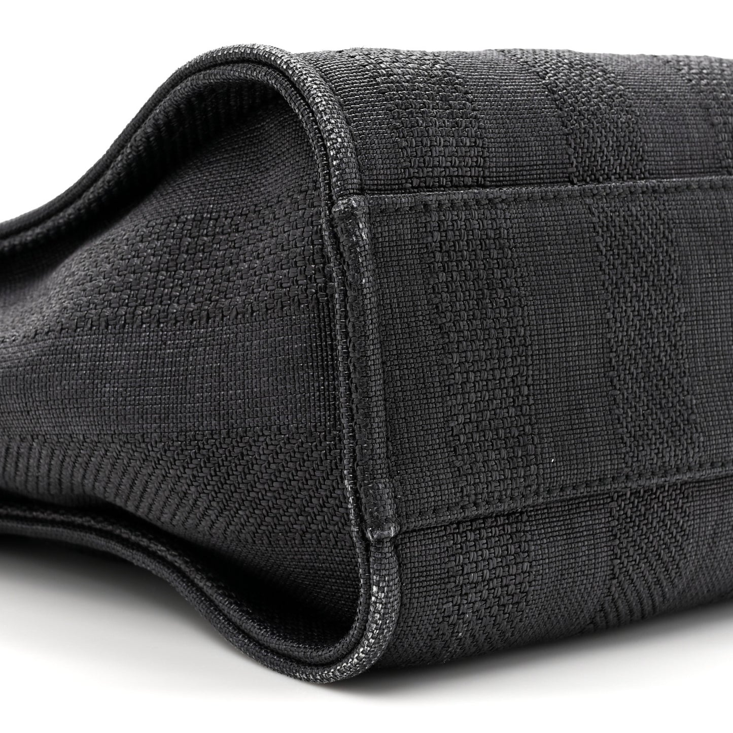 Mixed Fibers Striped Small Deauville Tote Black