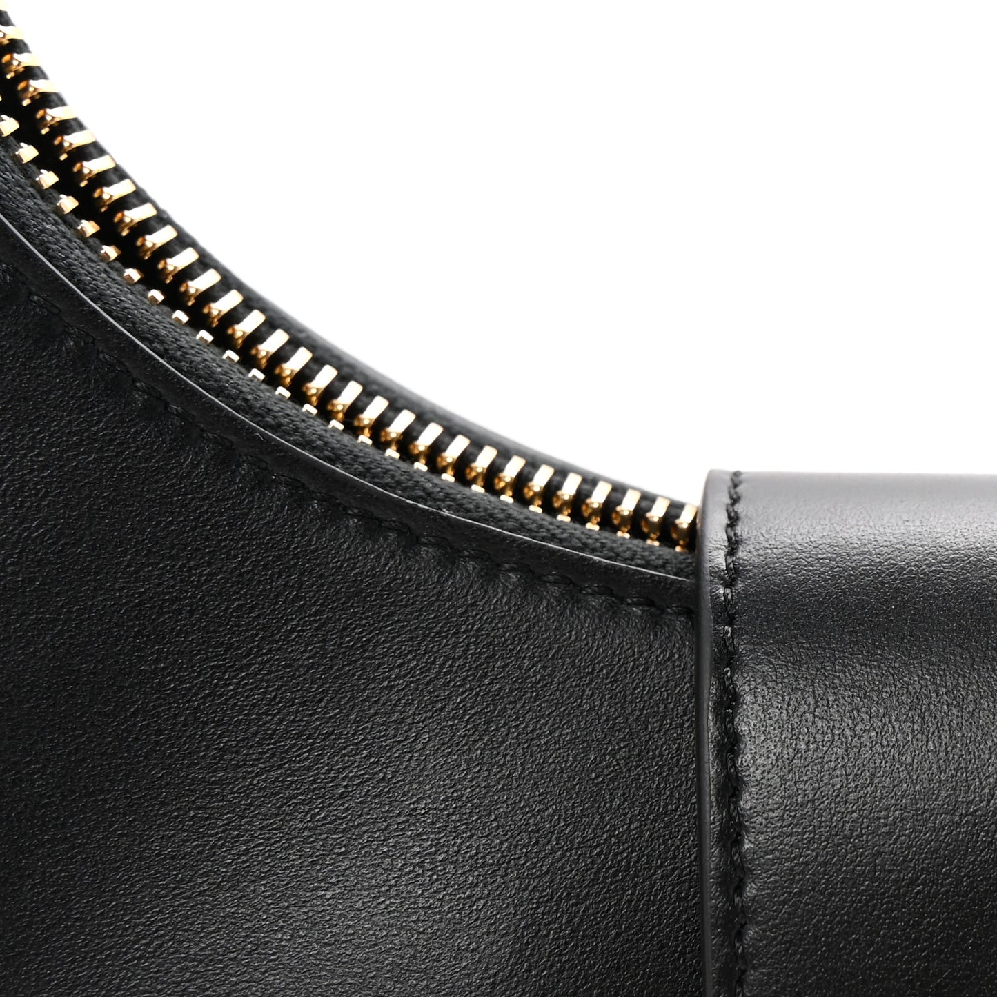 Smooth Calfskin Medium Strap Ava Triomphe Shoulder Bag Black