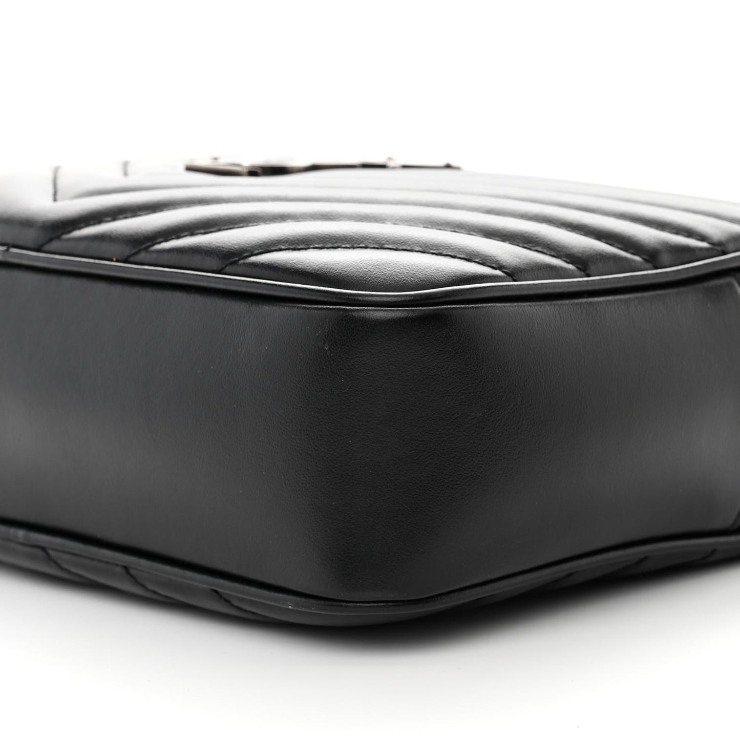 Calfskin Matelasse Monogram Lou Camera Bag Black