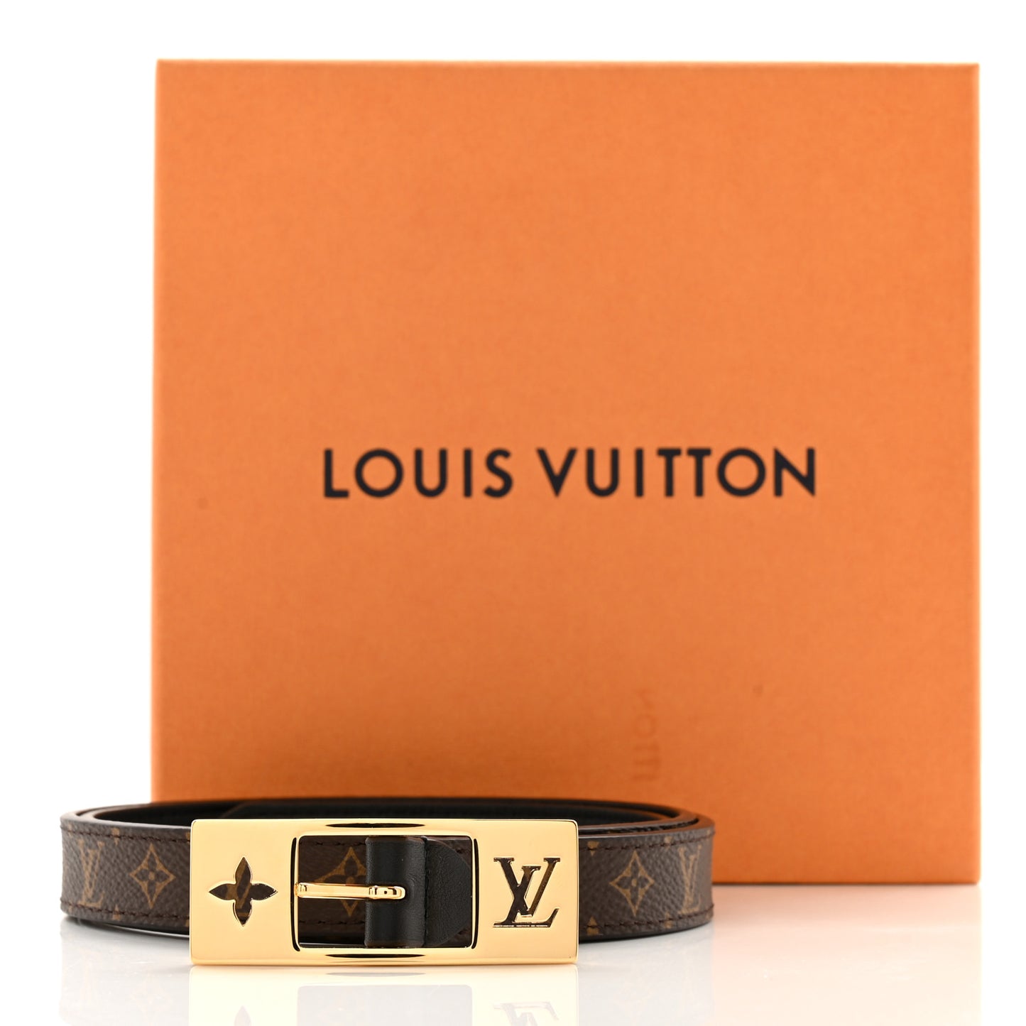 Monogram 18MM LV Duo Reversible Belt Black 80 32 Black