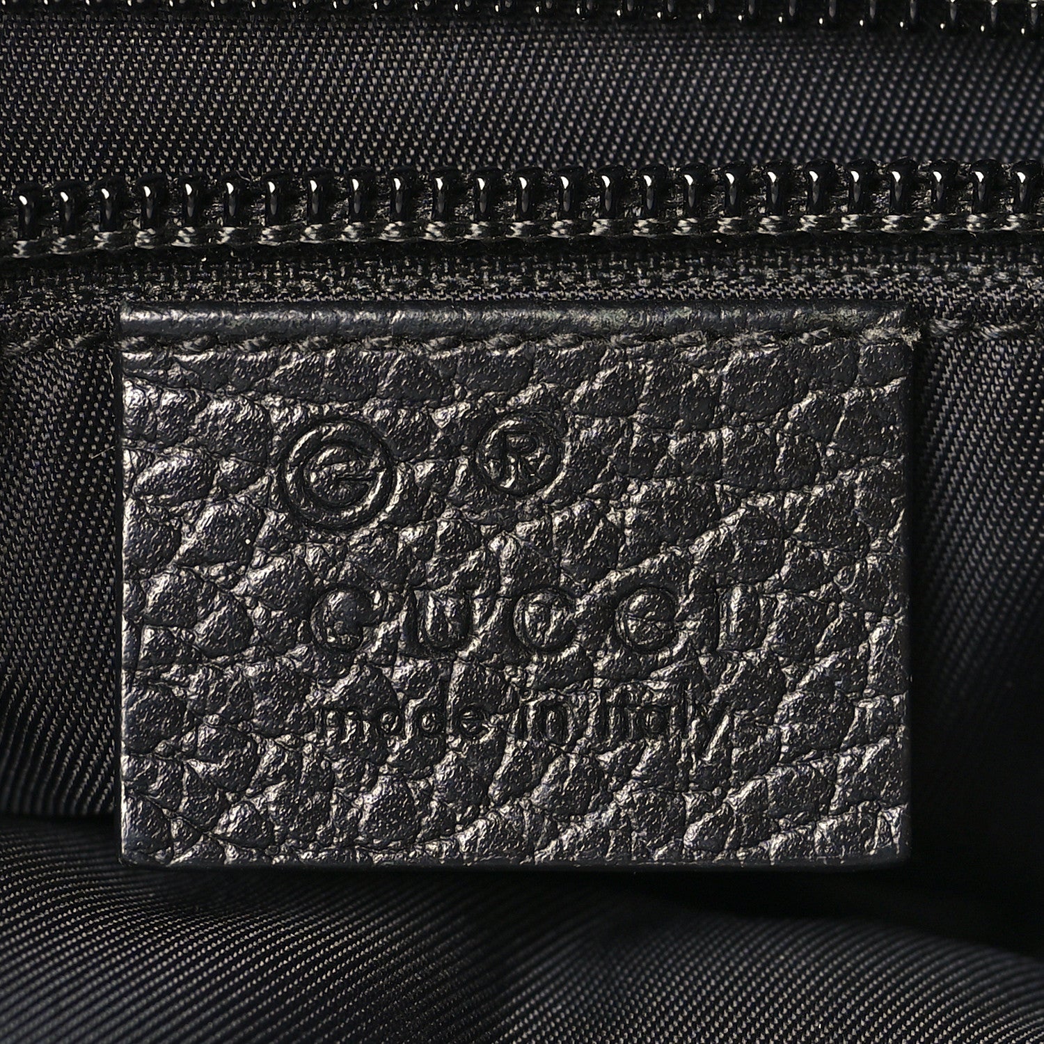 Gucci Nylon Monogram Dollar Calfskin Small Flat Messenger Bag Black 6 of 9