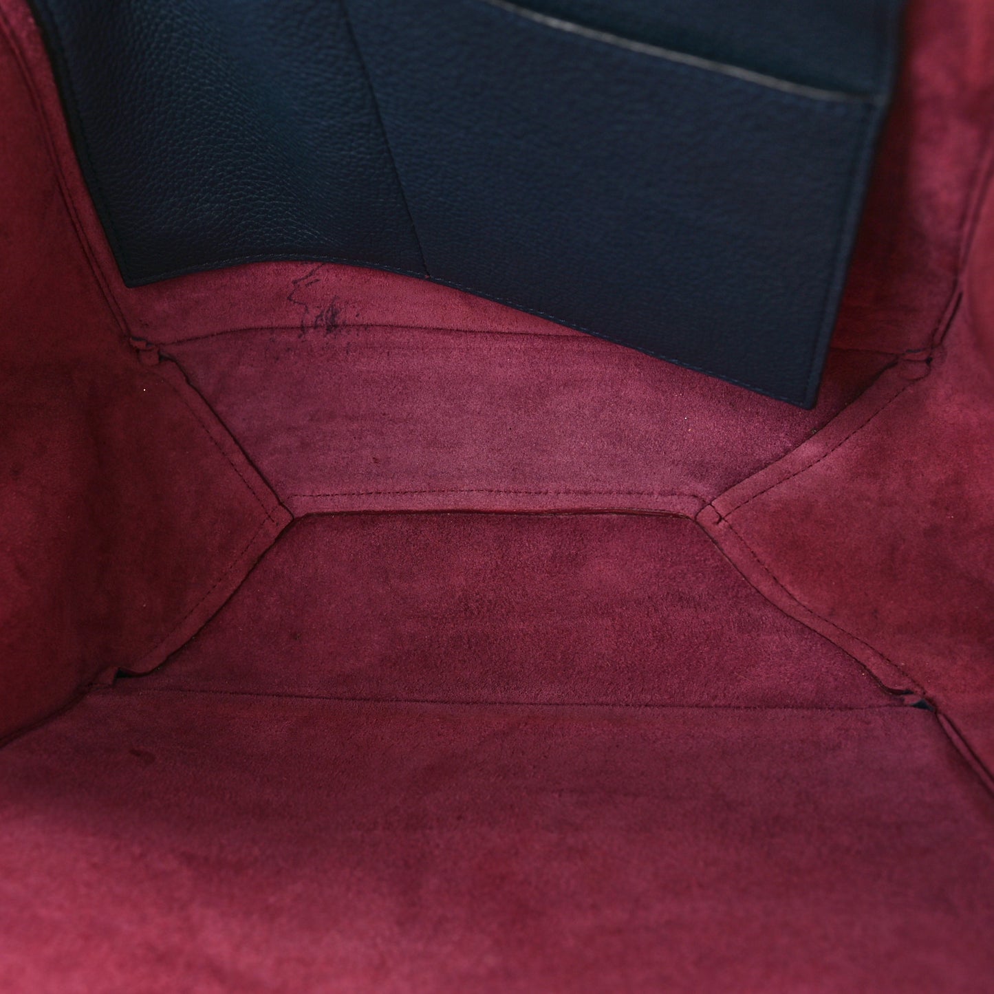 Baby Grained Calfskin Small Tri-Fold Bag Steel Blue