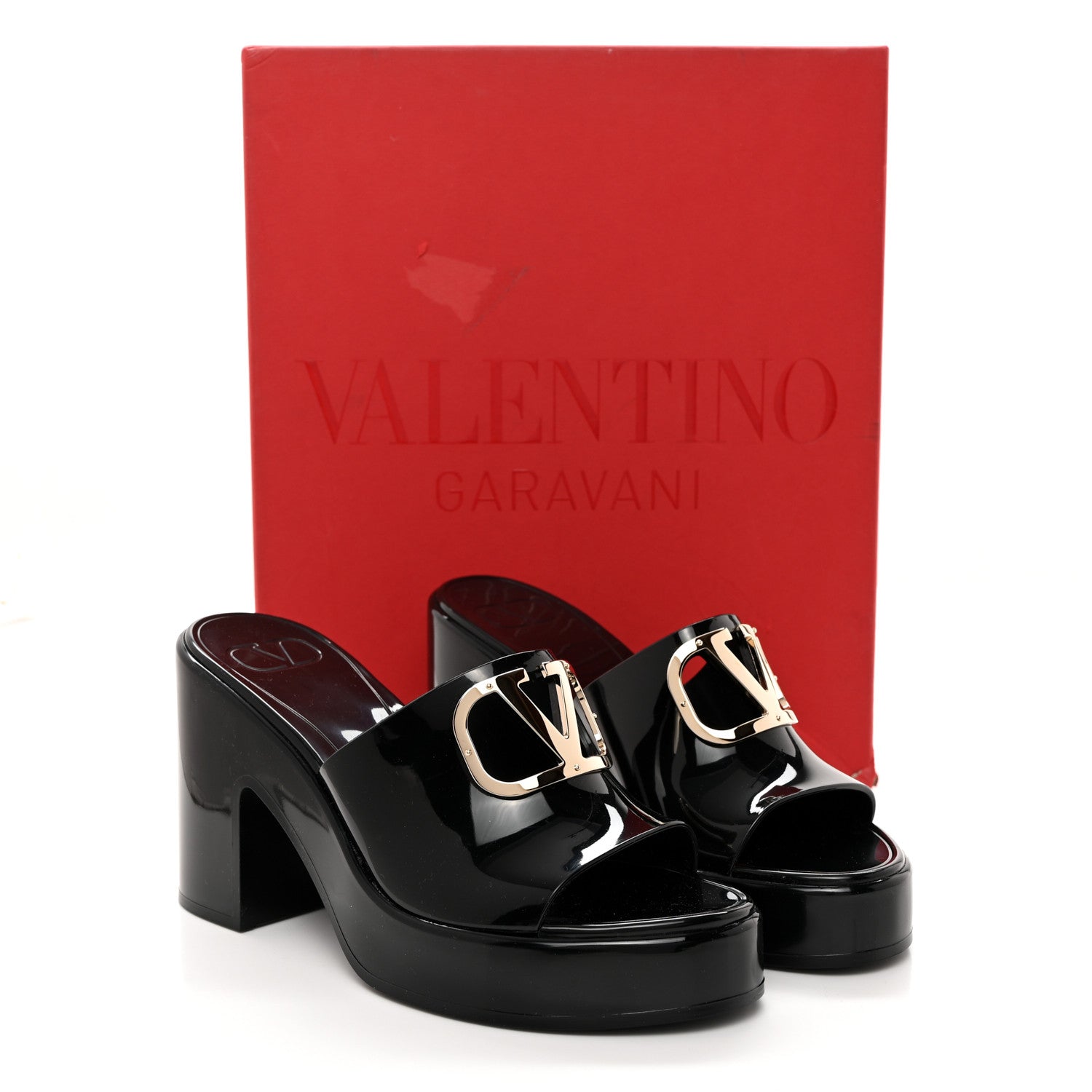 Valentino Garavani Rubber VLogo PM Platform Slide Sandals 36 Black 9 of 9