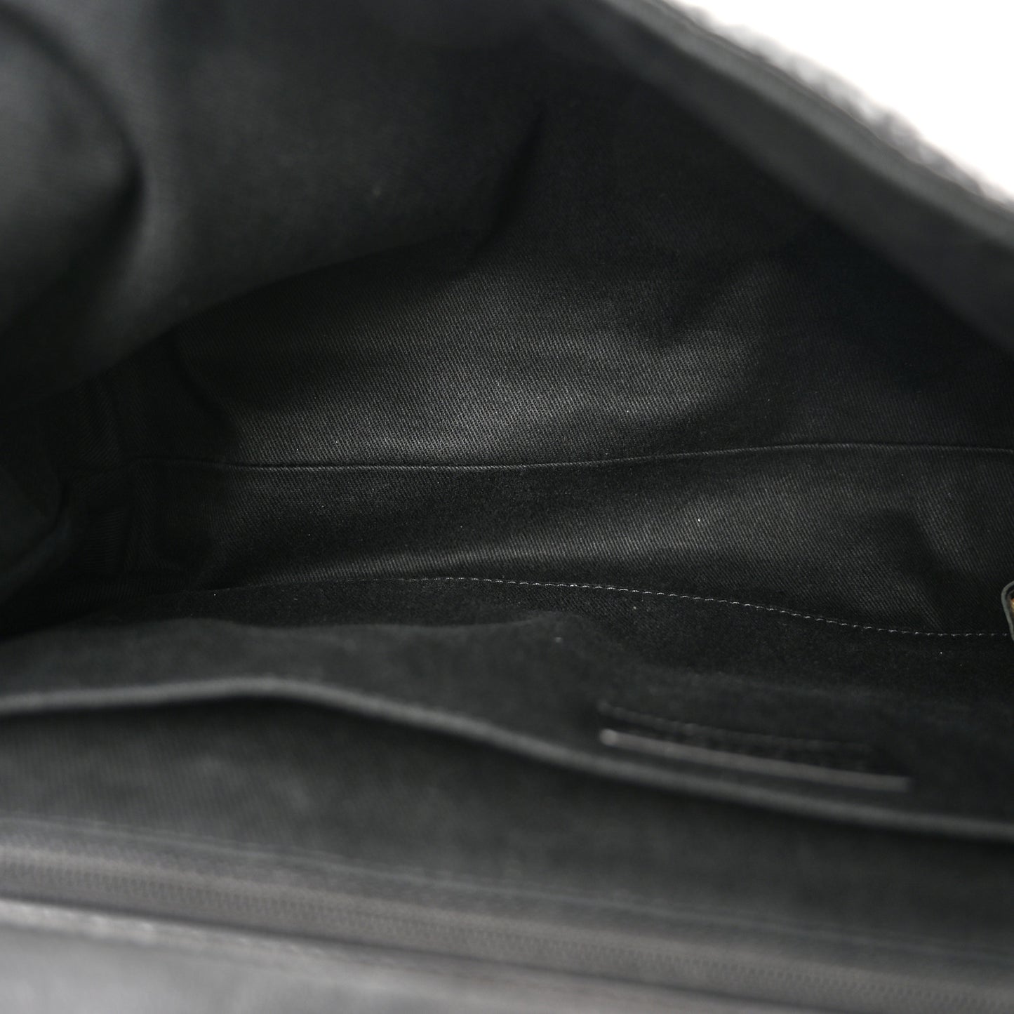 Vinyl Quilted In the Business Flap Bag Black