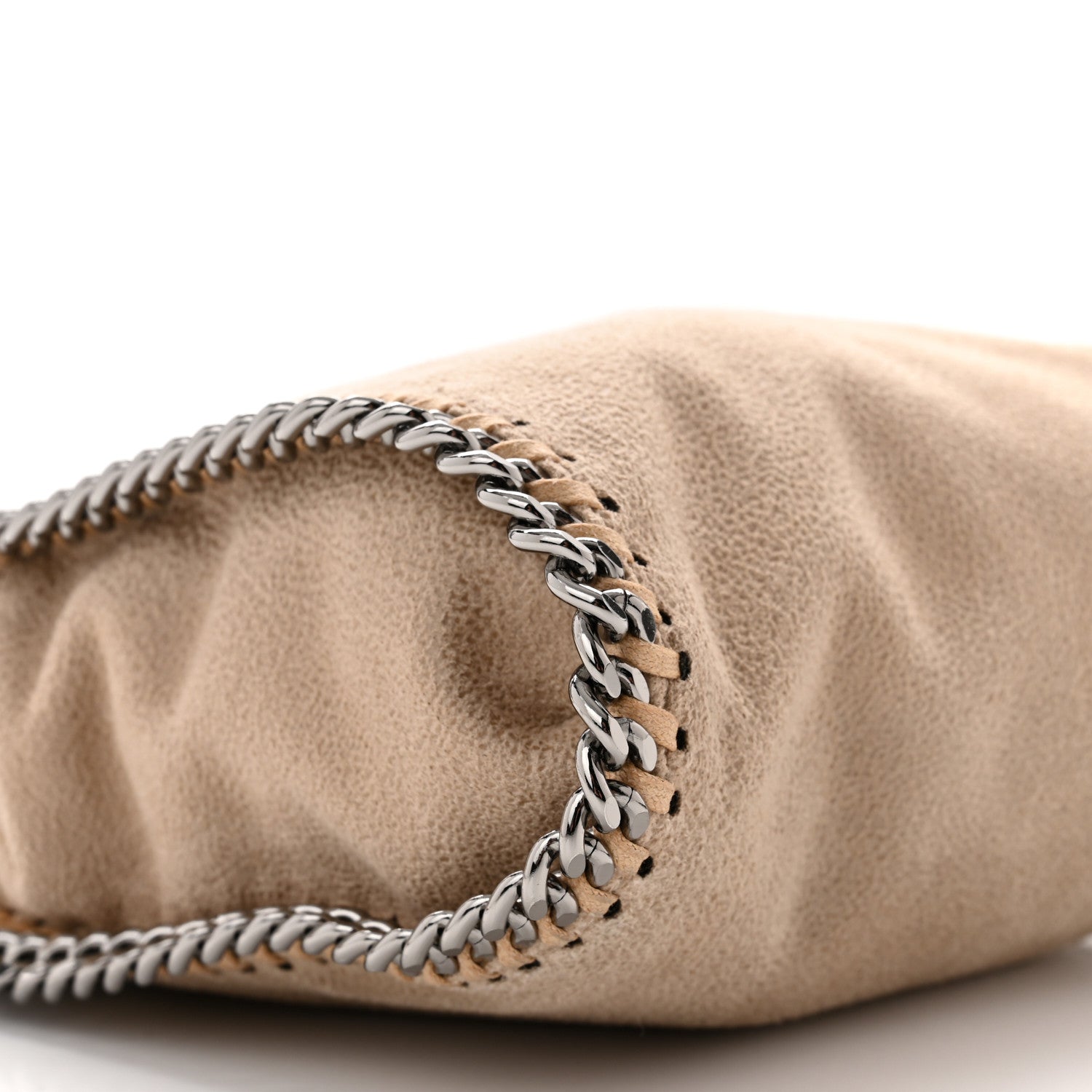 Stella McCartney Shaggy Deer Tiny Falabella Fold Over Cream 9 of 10