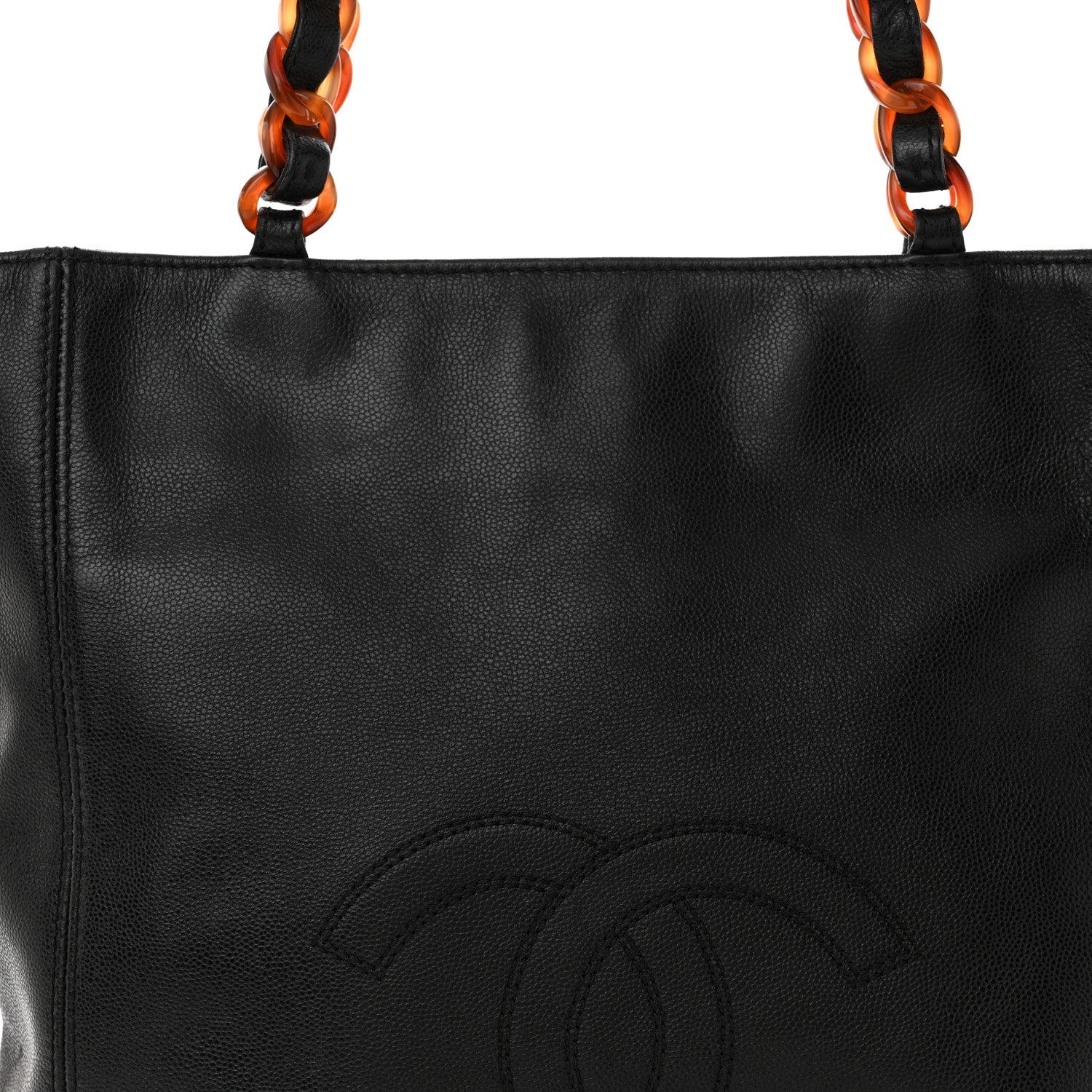 Chanel Caviar Tortoise Timeless CC Tote Black 8 of 15