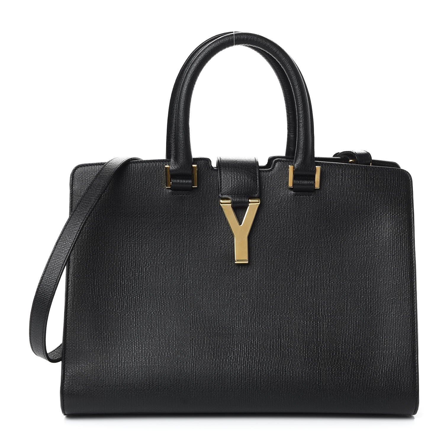 Saint Laurent Textured Calfskin Small Classic Y Cabas Black 1 of 10