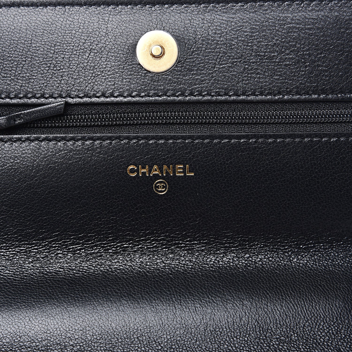 Chanel Goatskin Quilted 19 Wallet On Chain WOC Black 5 of 11