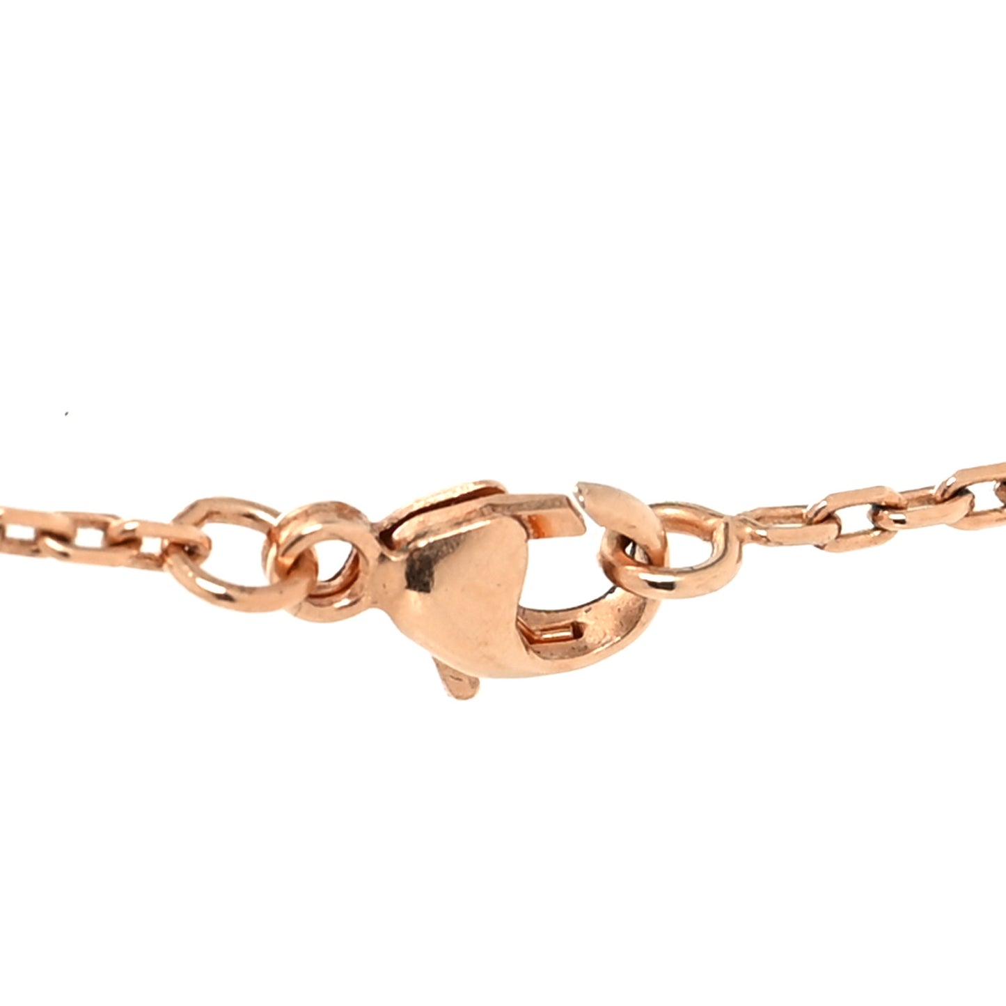 Lacquered Rose Gold Mini Pop H Pendant Necklace Marron Glace