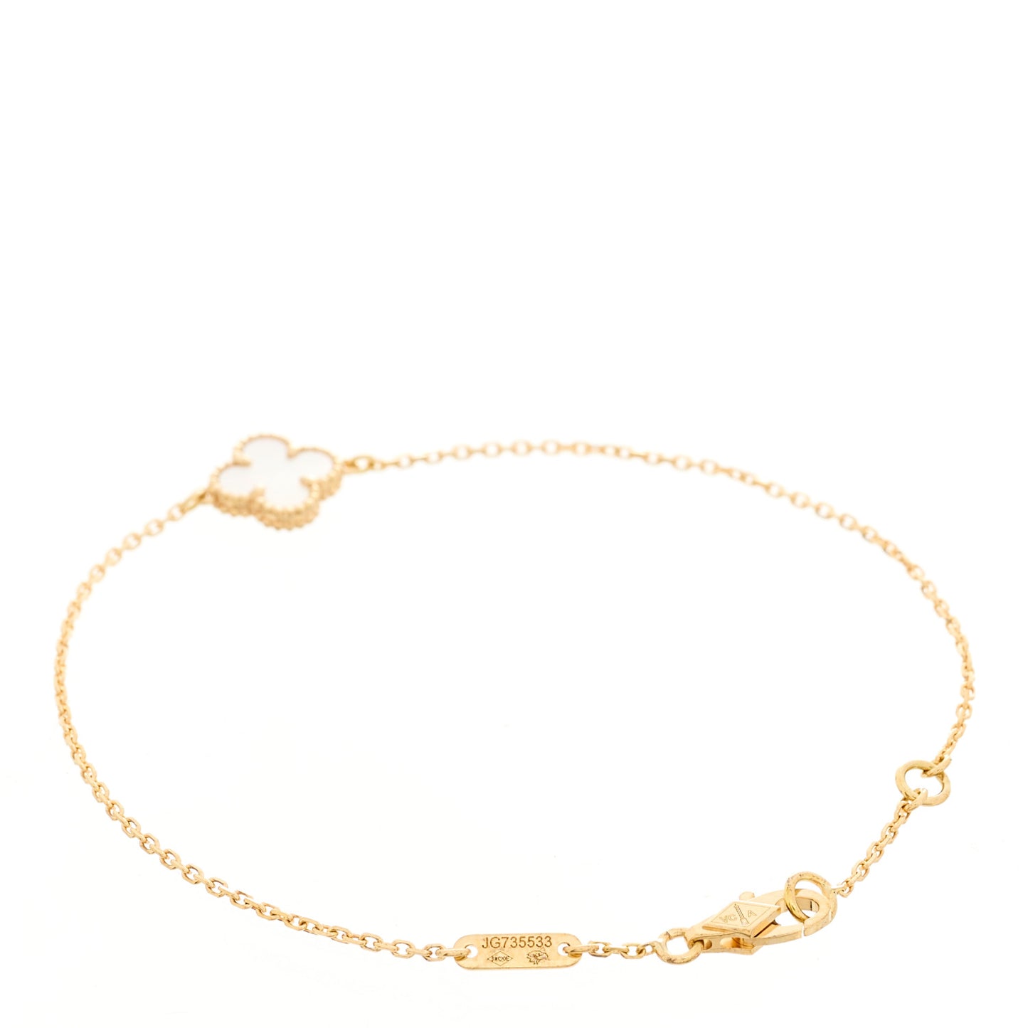 18K Yellow Gold Mother of Pearl Sweet Alhambra Bracelet
