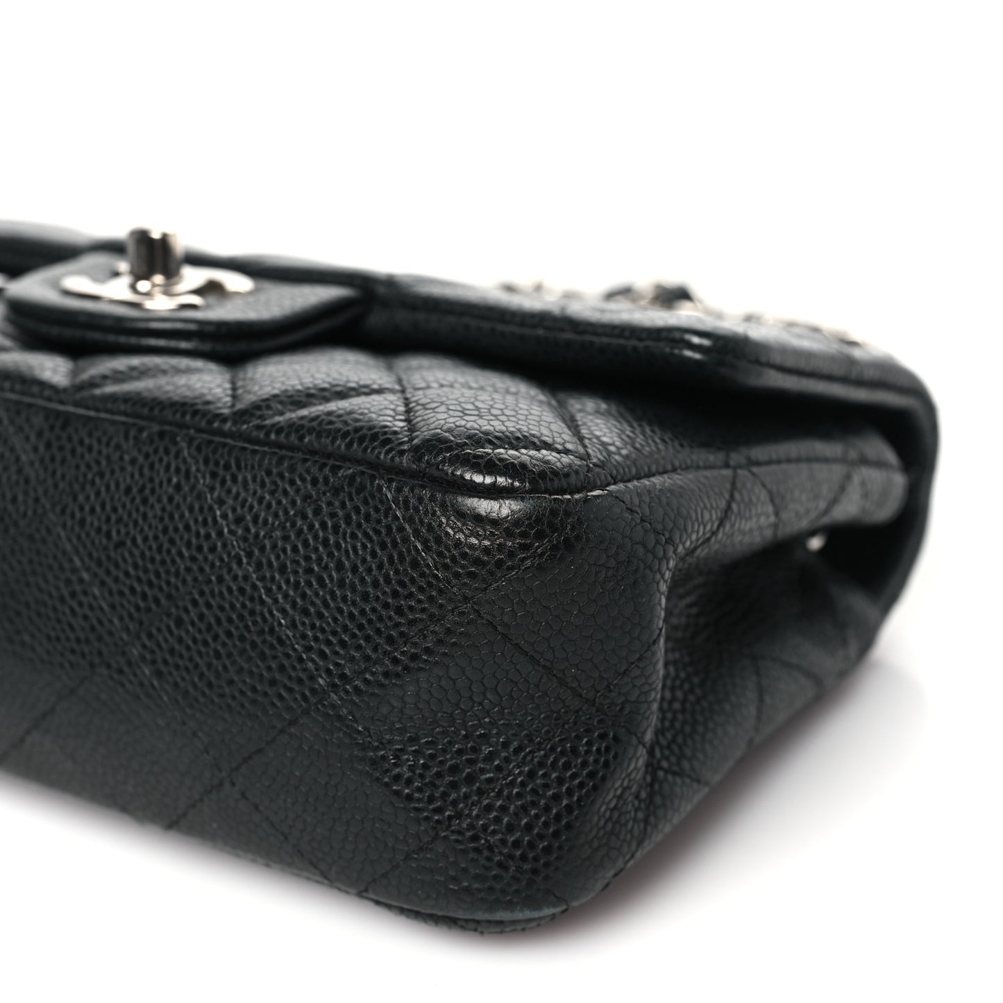 Caviar Quilted Mini Rectangular Flap Black