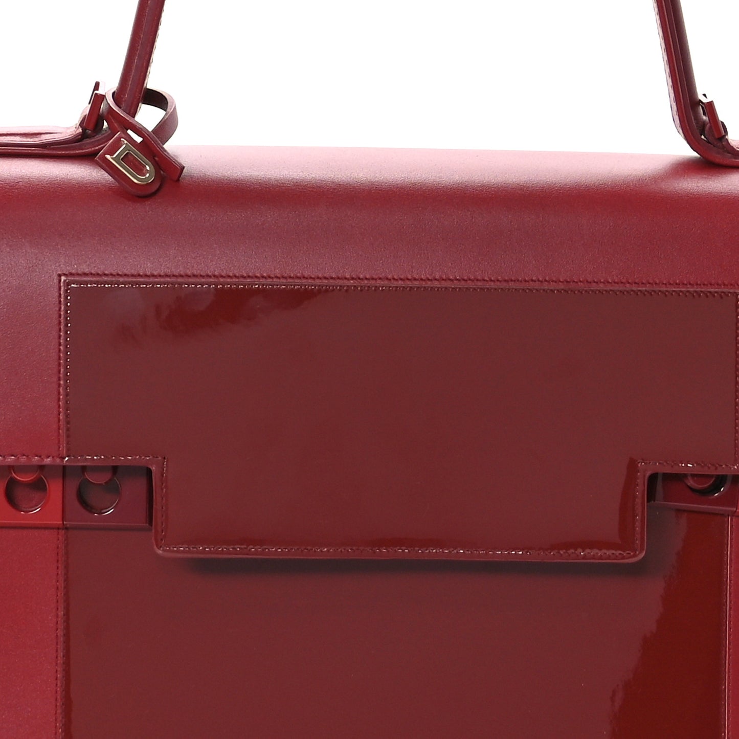 Calfskin Patent Calfskin GM Tempete Satchel Red