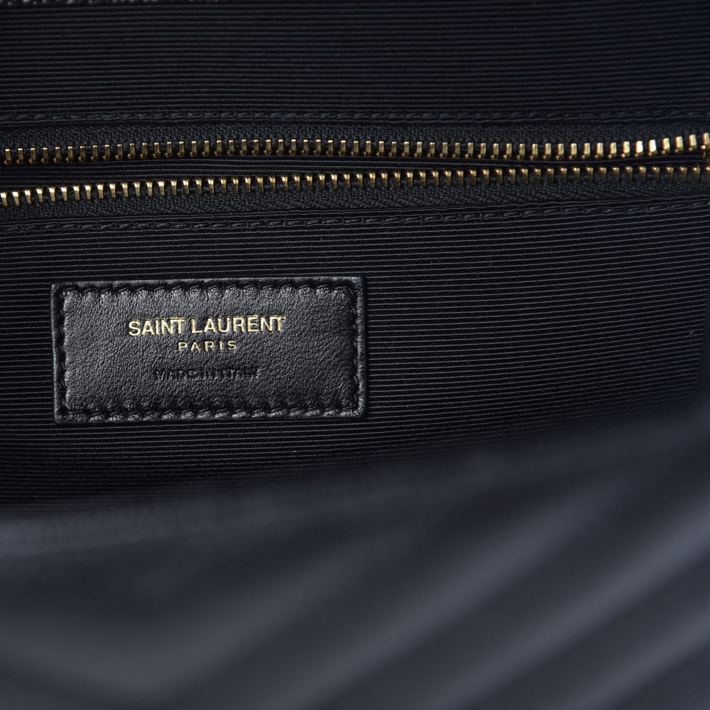 Grain De Poudre Matelasse Chevron Large Monogram Satchel Black