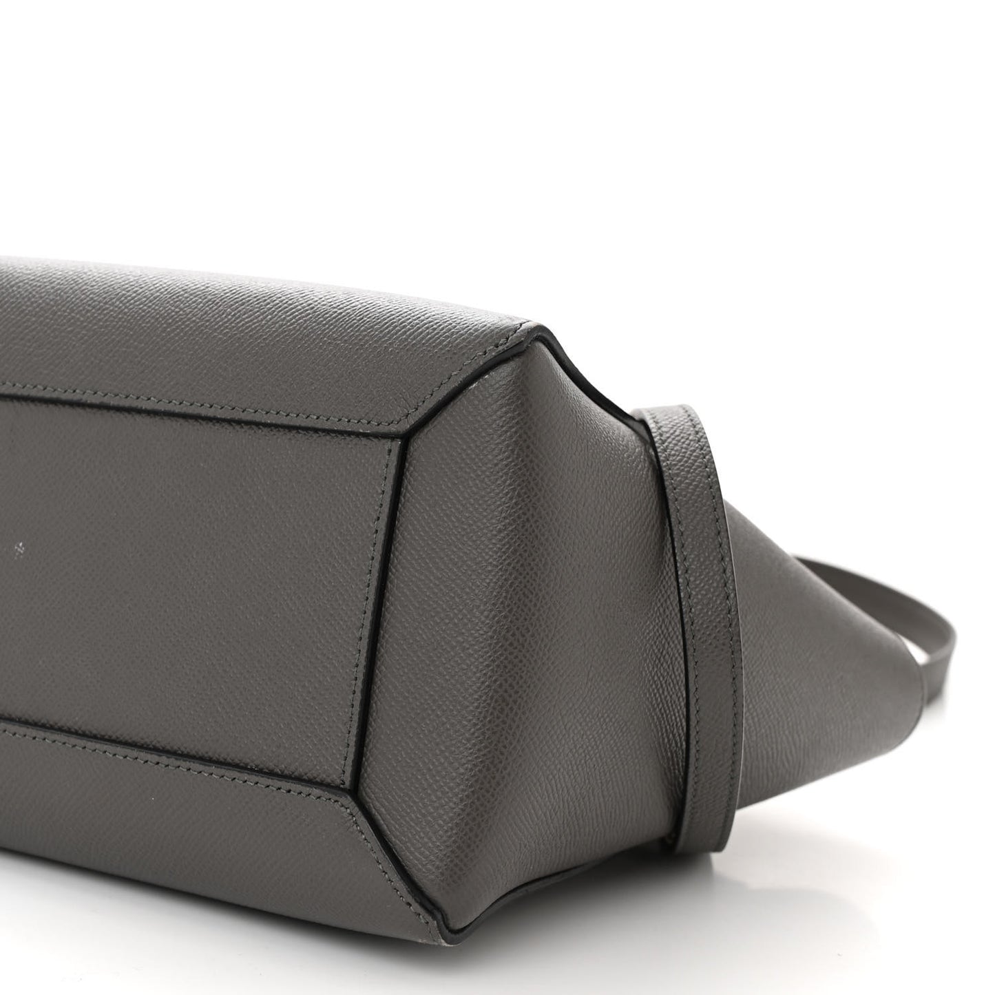Grained Calfskin Micro Belt Bag Grey