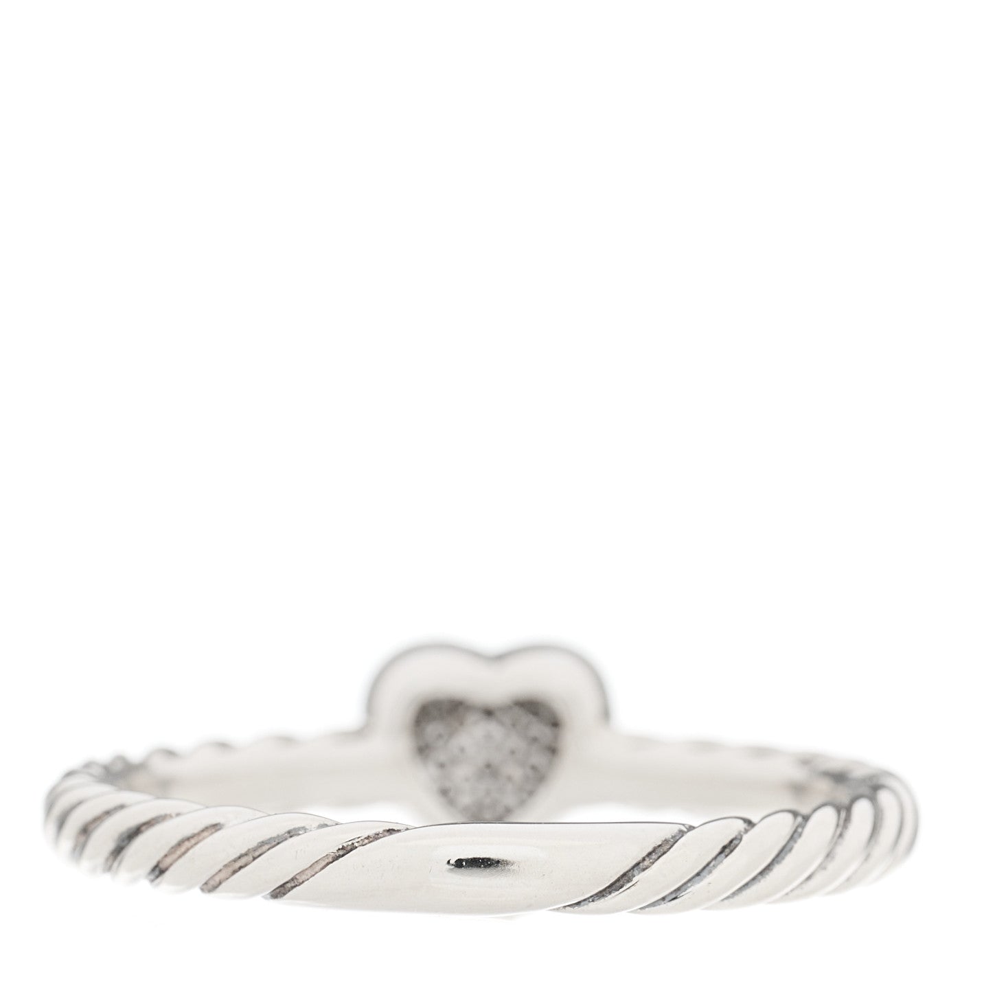 Sterling Silver Diamond Cable Classics Heart Ring 56 7.5