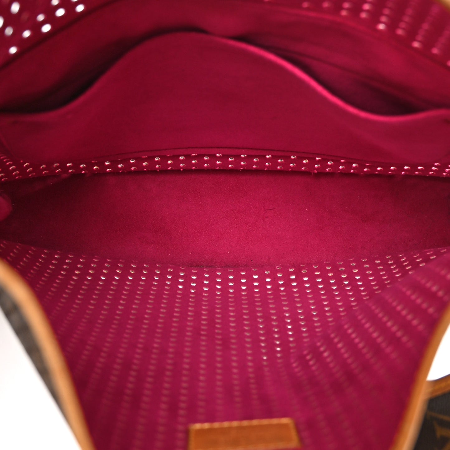 Monogram Perforated Musette Fuchsia