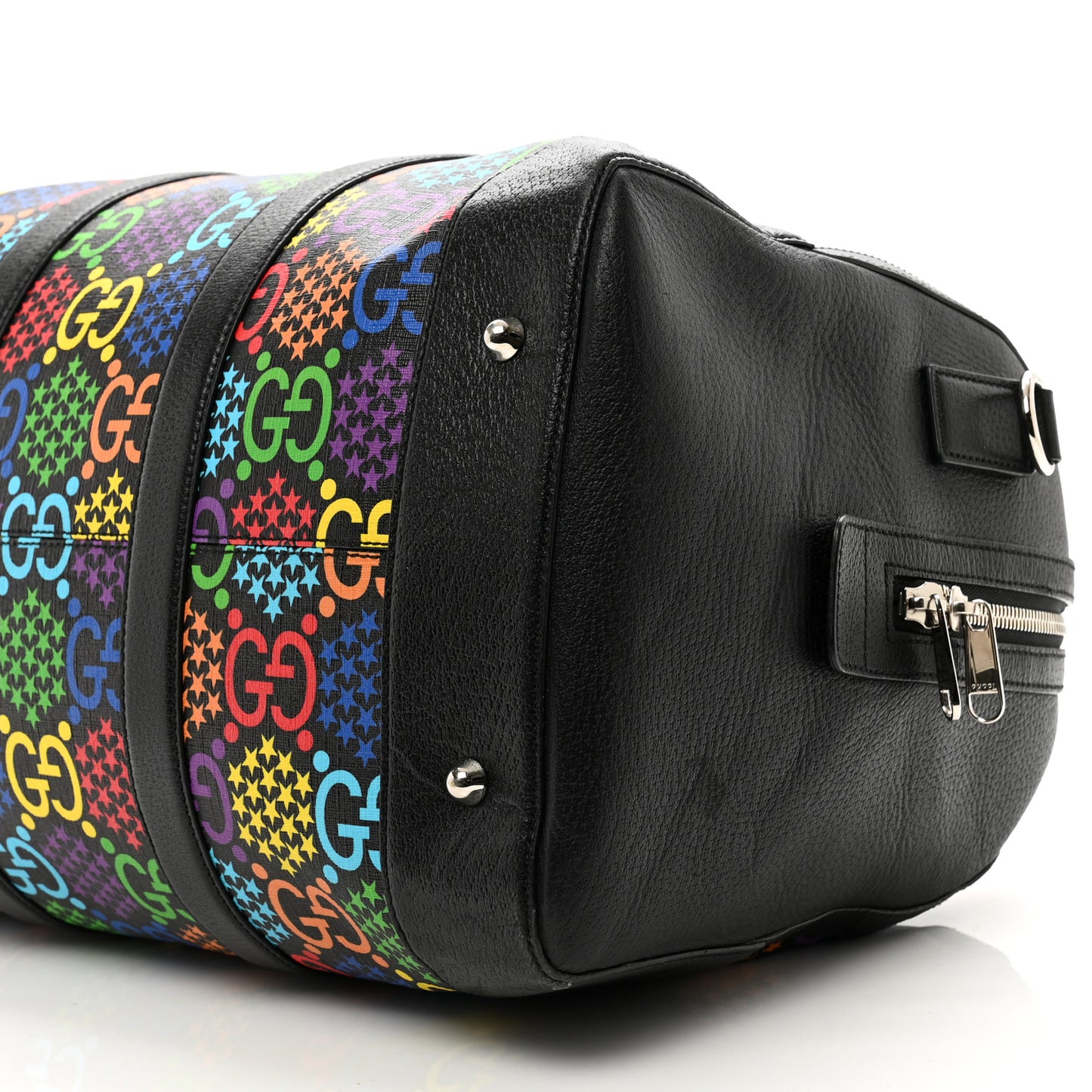 GG Supreme Monogram Psychedelic Duffle Bag Black Multicolor