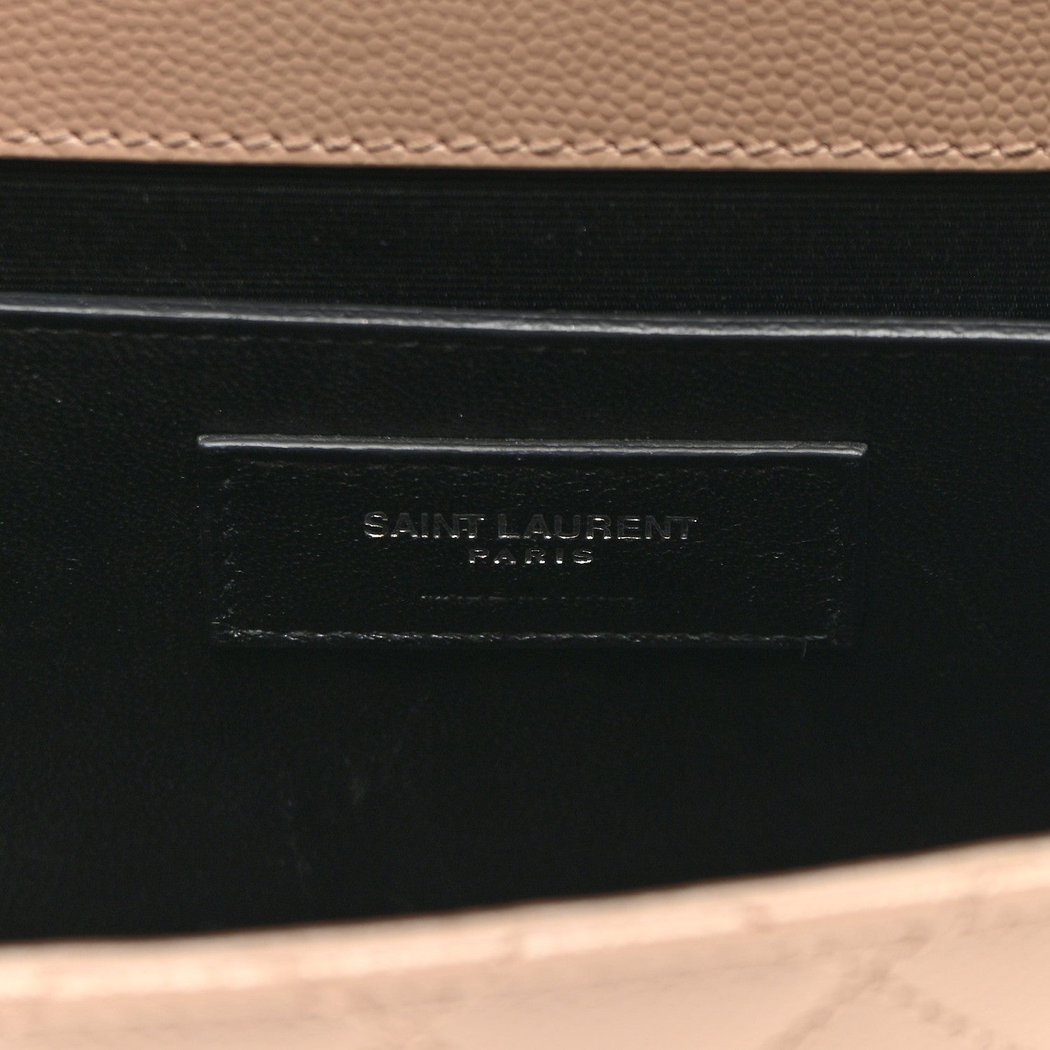 Saint Laurent Grain De Poudre Textured Mixed Matelasse Medium Triquilt Monogram Satchel Dark Beige 7 of 13