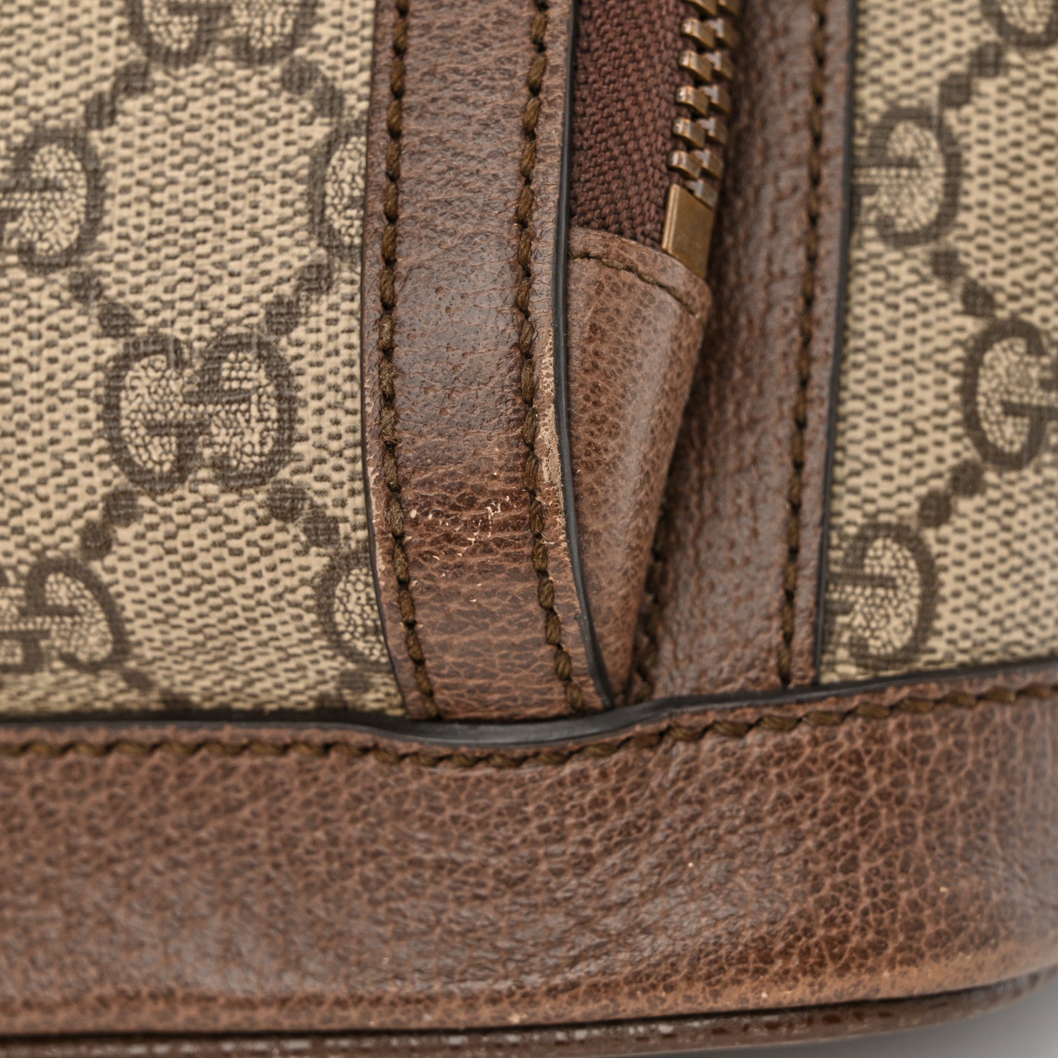 Gucci GG Supreme Monogram Calfskin Web Small Ophidia Day Backpack Beige Ebony New Acero 13 of 13