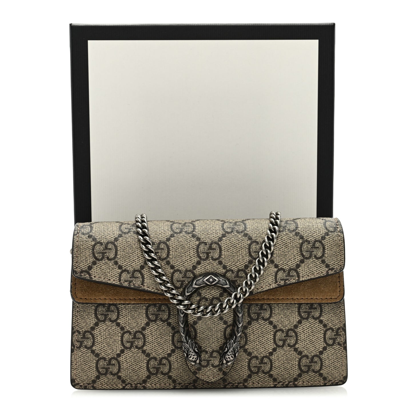 GG Supreme Monogram Super Mini Dionysus Shoulder Bag Taupe