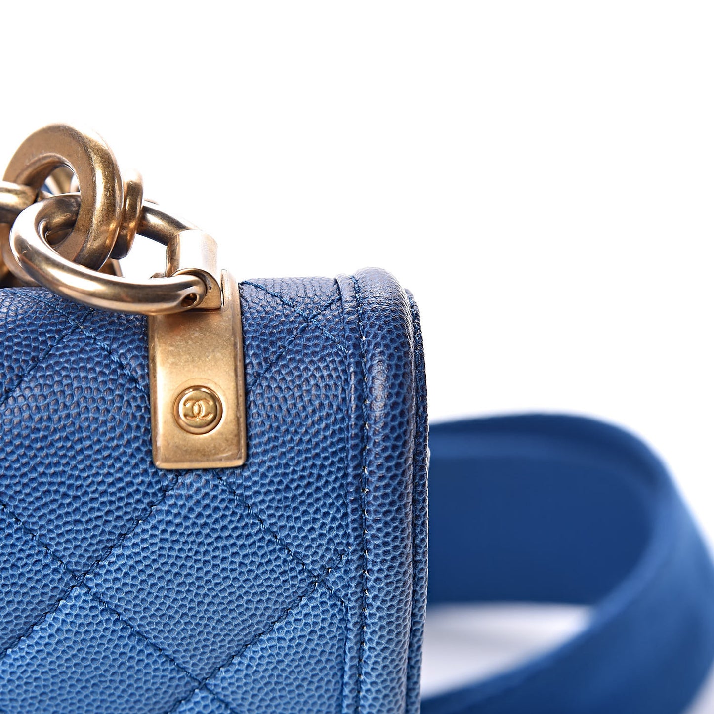 Caviar Quilted Medium Sunset On The Sea Flap Blue