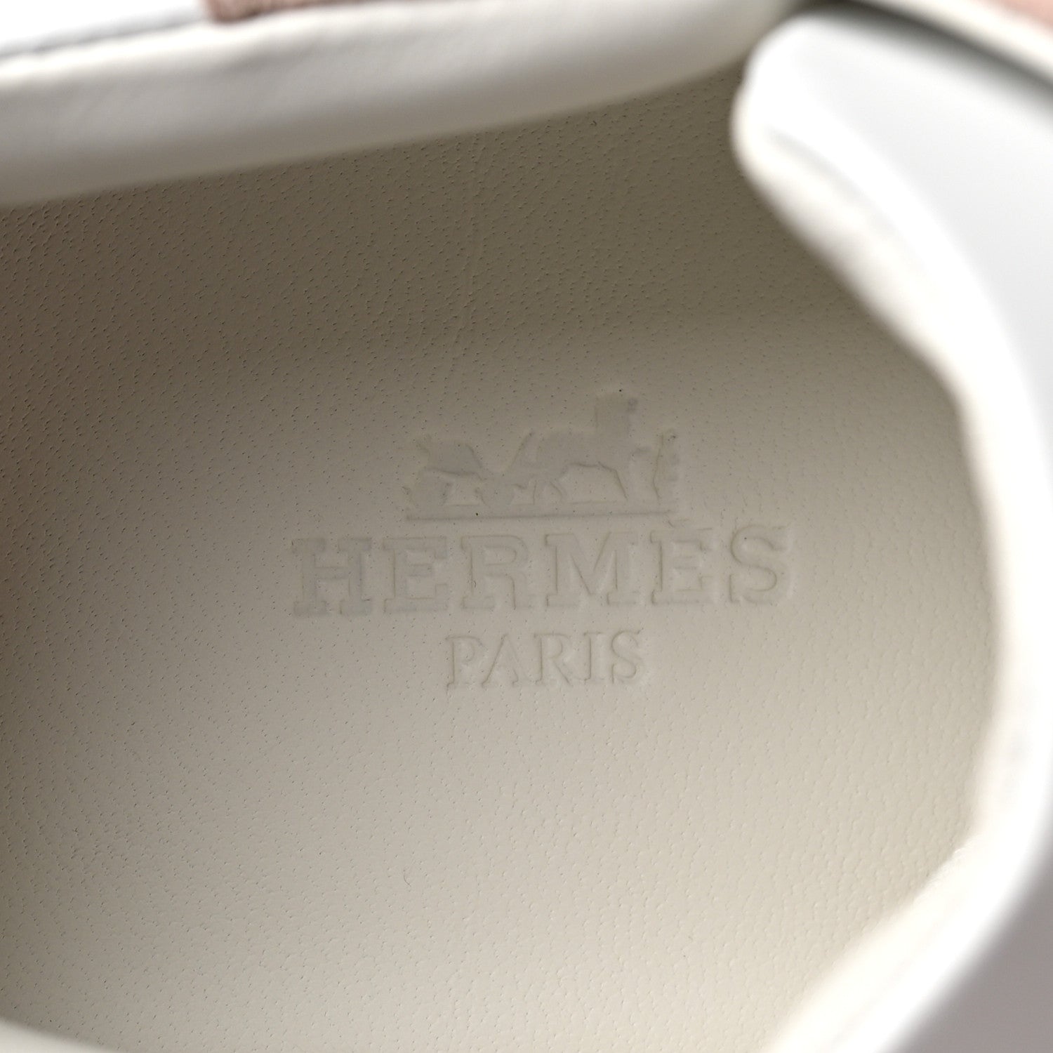 Hermes Suede Goatskin Calfskin Free Sneakers 37 Multicolor Rose Opaline 7 of 8