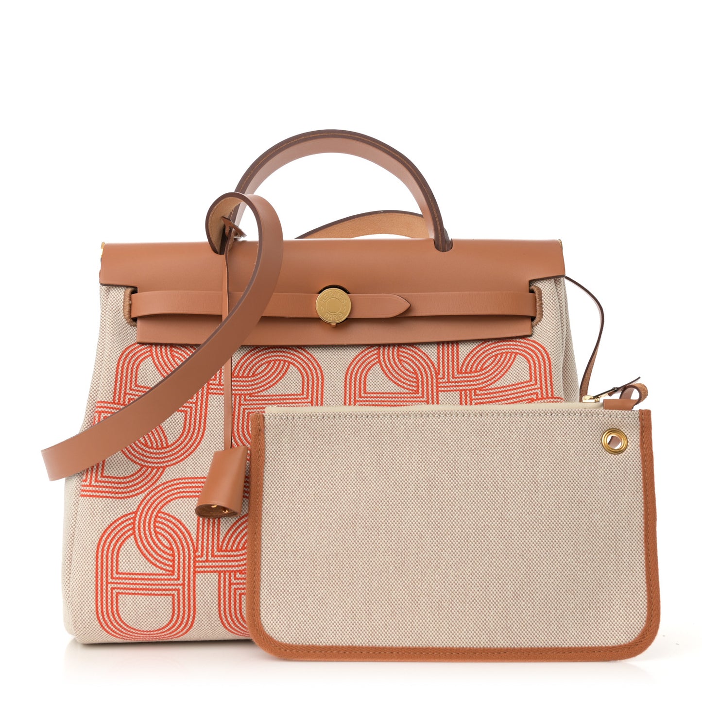 H Plume Canvas Vache Hunter Circuit 24 Herbag Zip Retourne 31 Orange Mecano Ecru Beige Naturel