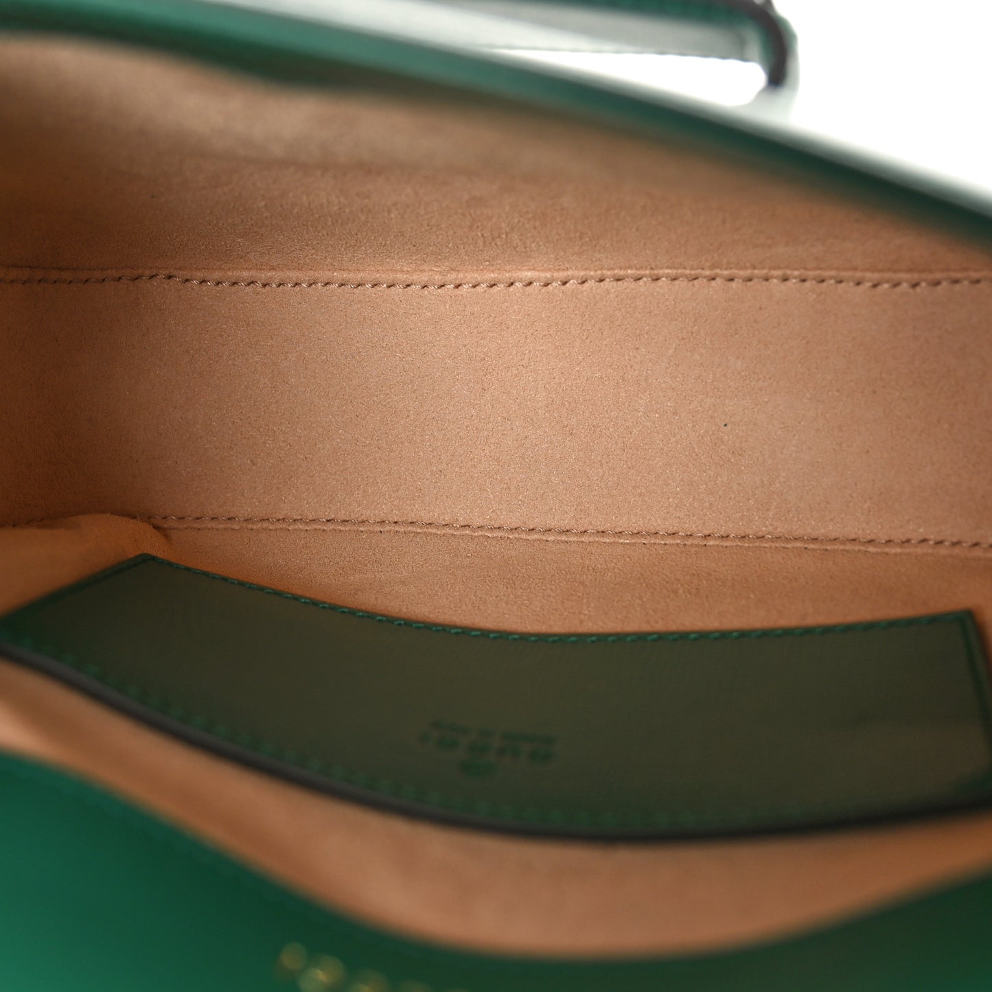 Azalea Calfskin Web Monochrome Horsebit 1955 Shoulder Bag Emerald