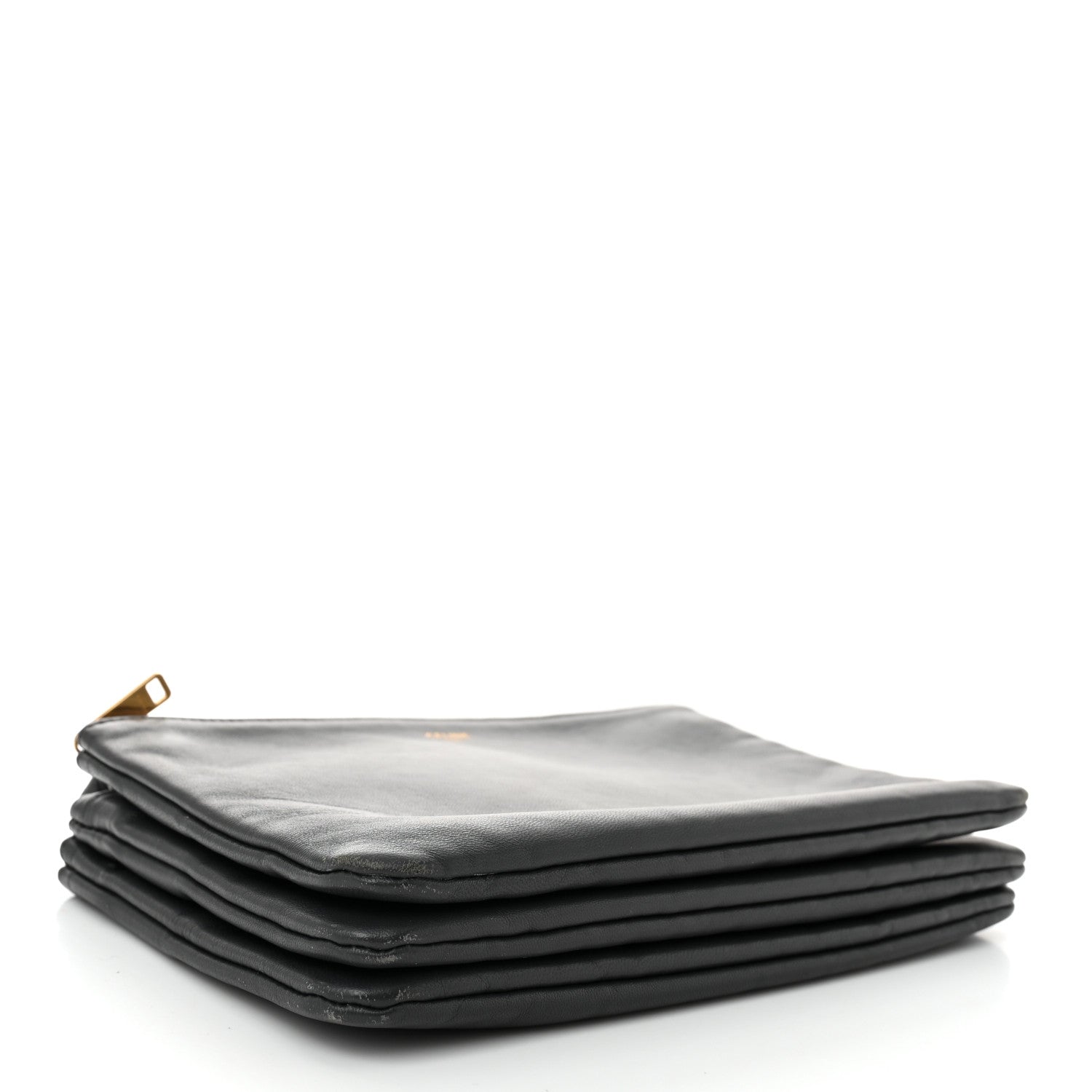 Celine Lambskin Small Trio Crossbody Bag Anthracite 4 of 13