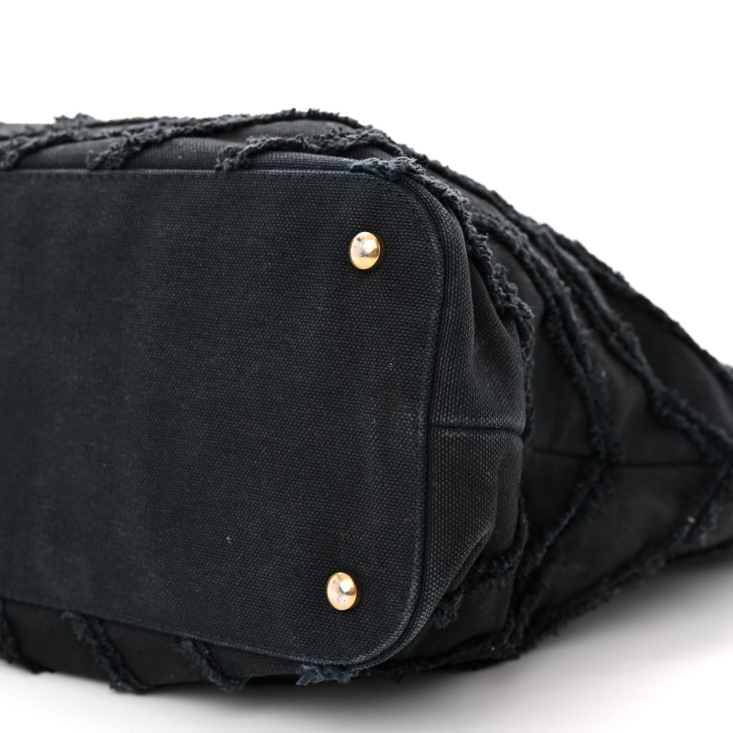 Canvas Chevron Cuba Patchwork Shopper Tote Black