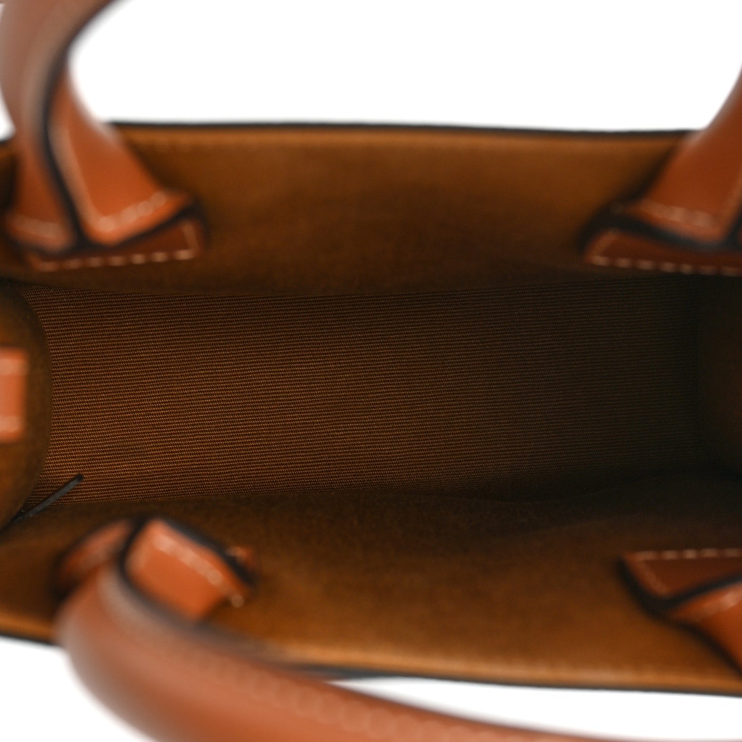 Triomphe Canvas Calfskin Mini Vertical Cabas Tan