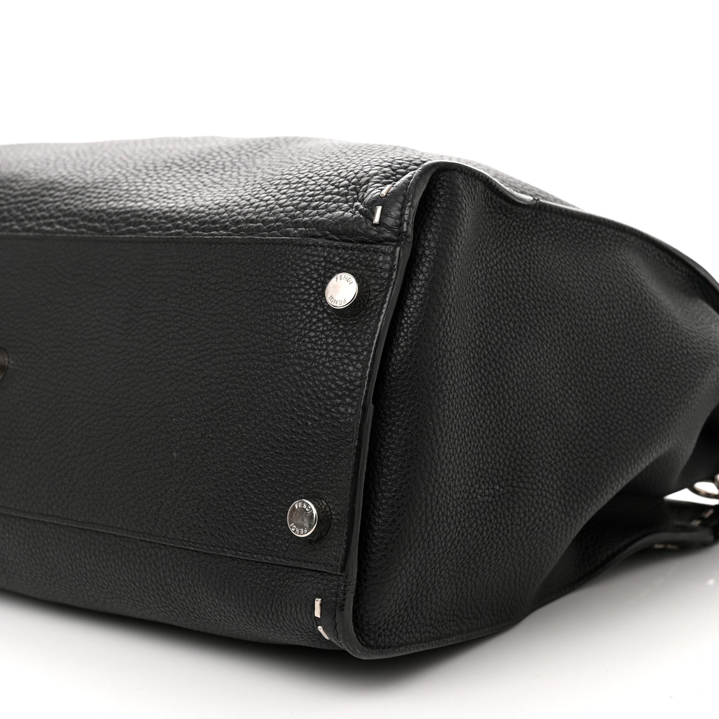 Cuoio Romano Selleria Metal Stitch Large Mens Peekaboo Iconic Essential Satchel Black