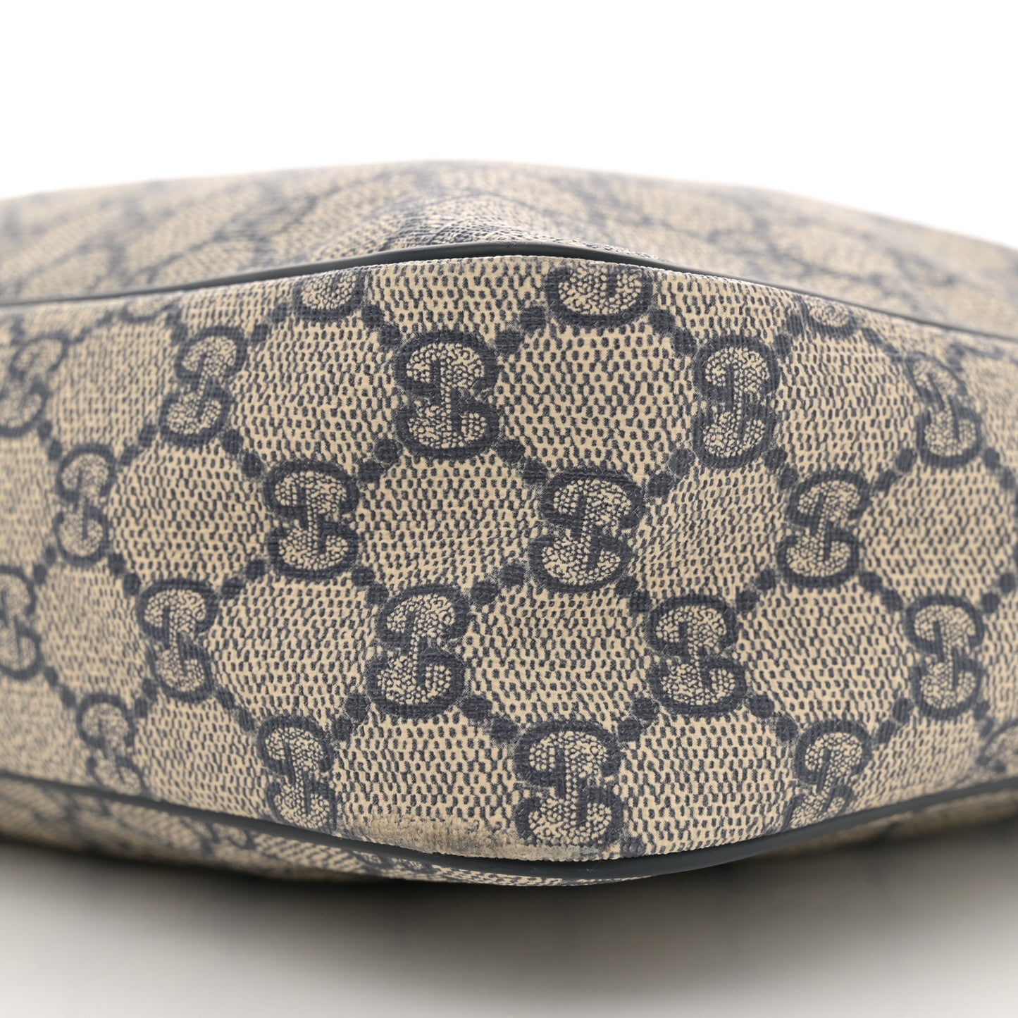 GG Plus Monogram Selleria Calfskin Medium Messenger Bag Beige Blue