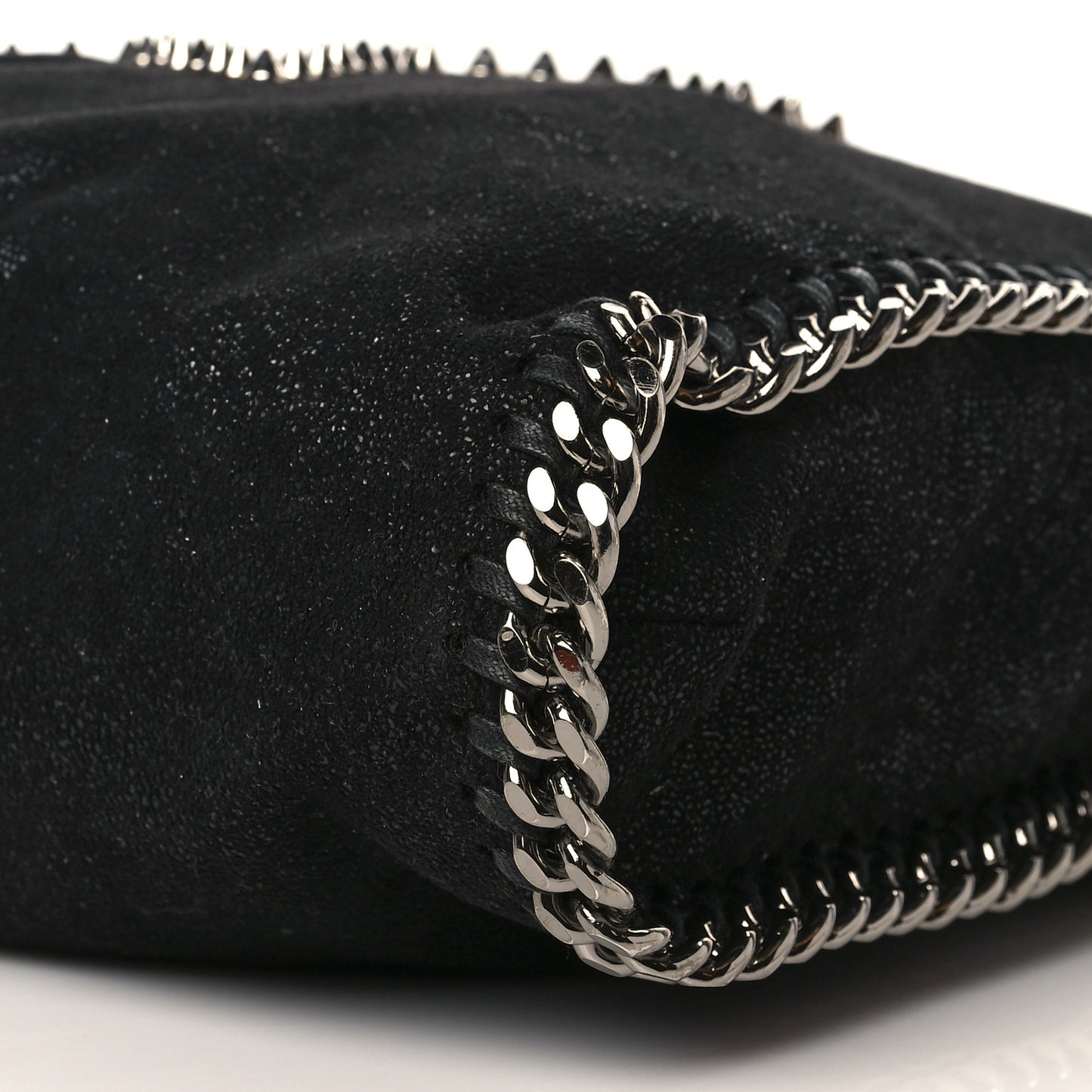 Shaggy Deer Studded Small Star Falabella Tote Black