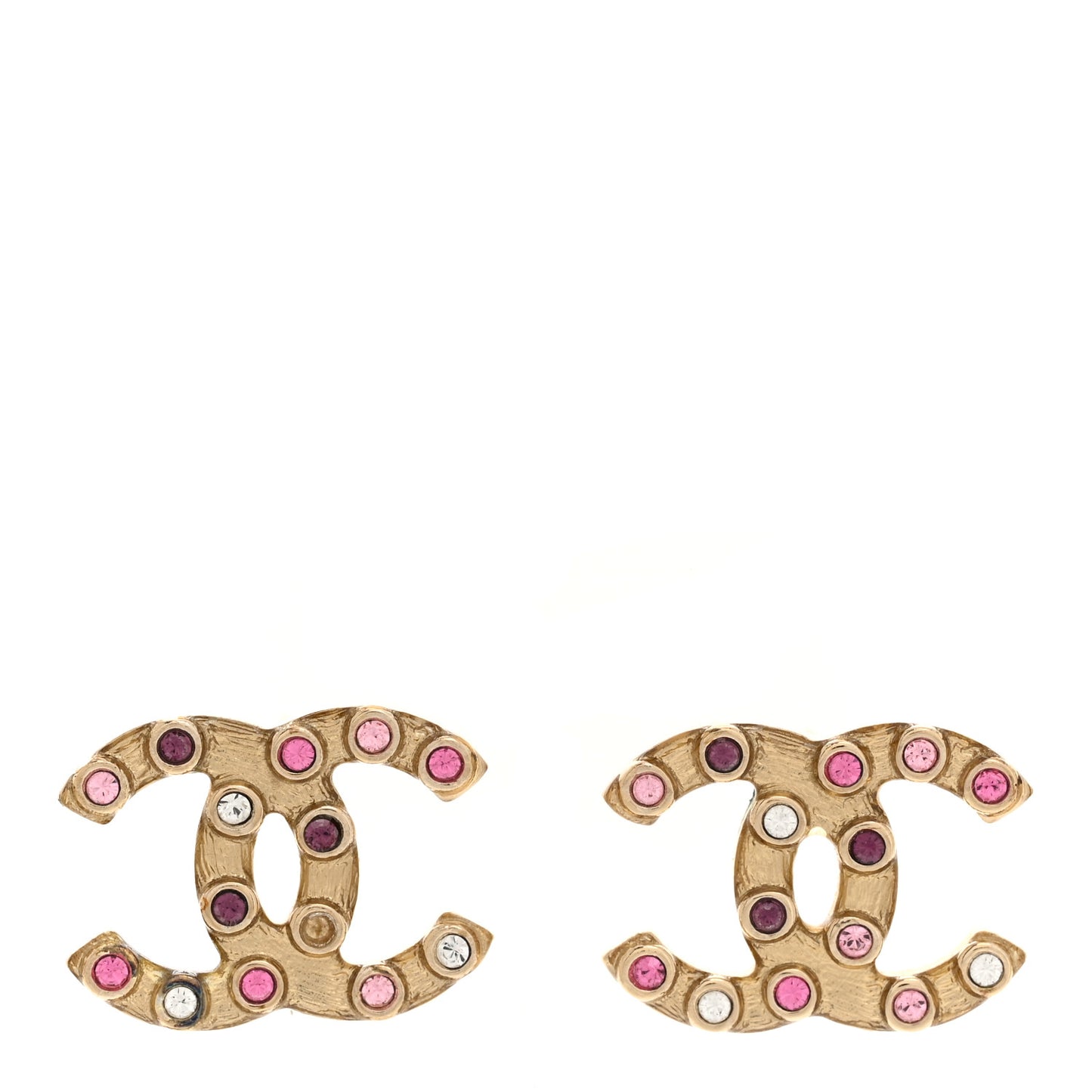 Crystal CC Earrings Gold Multicolor