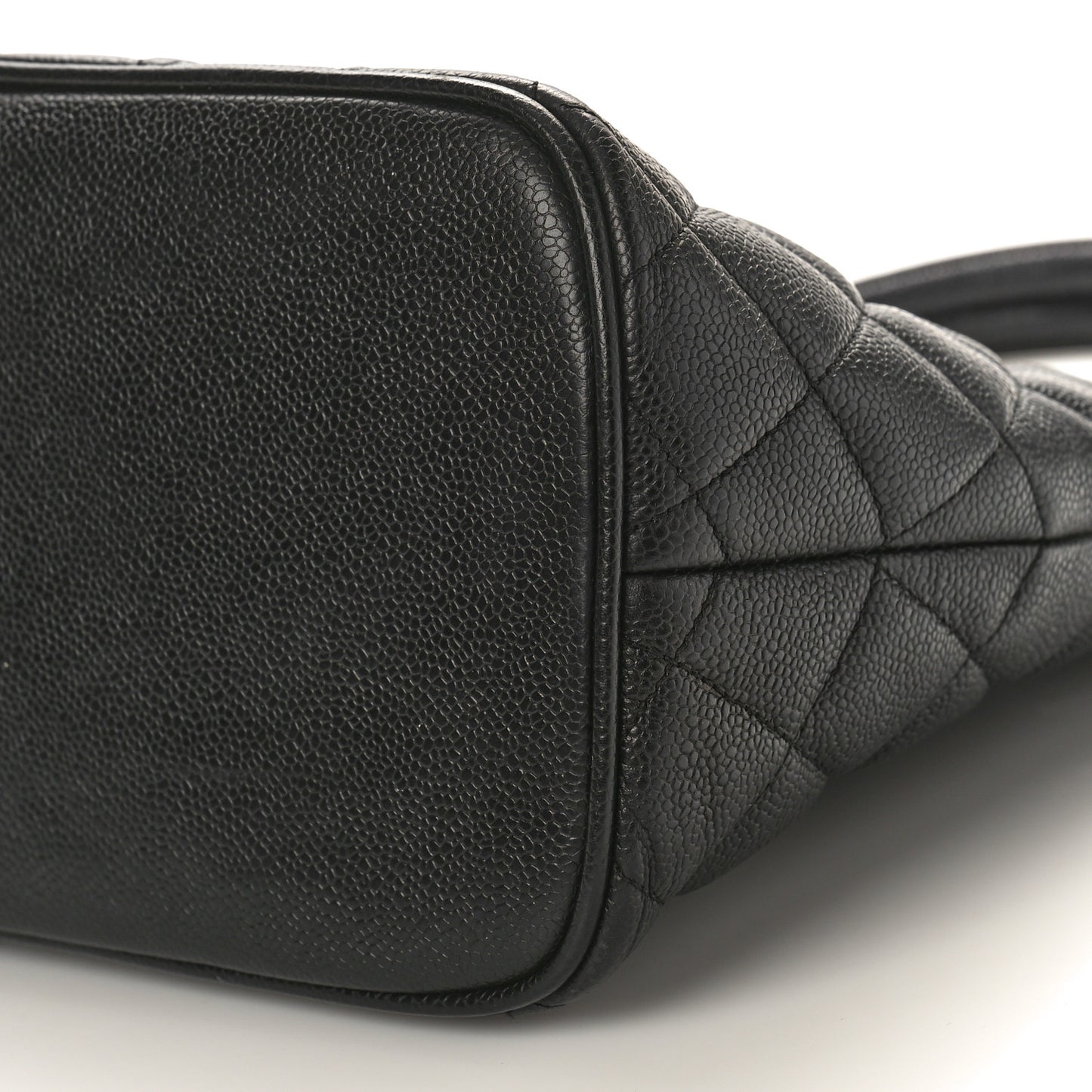 Caviar Quilted Medallion Tote Black