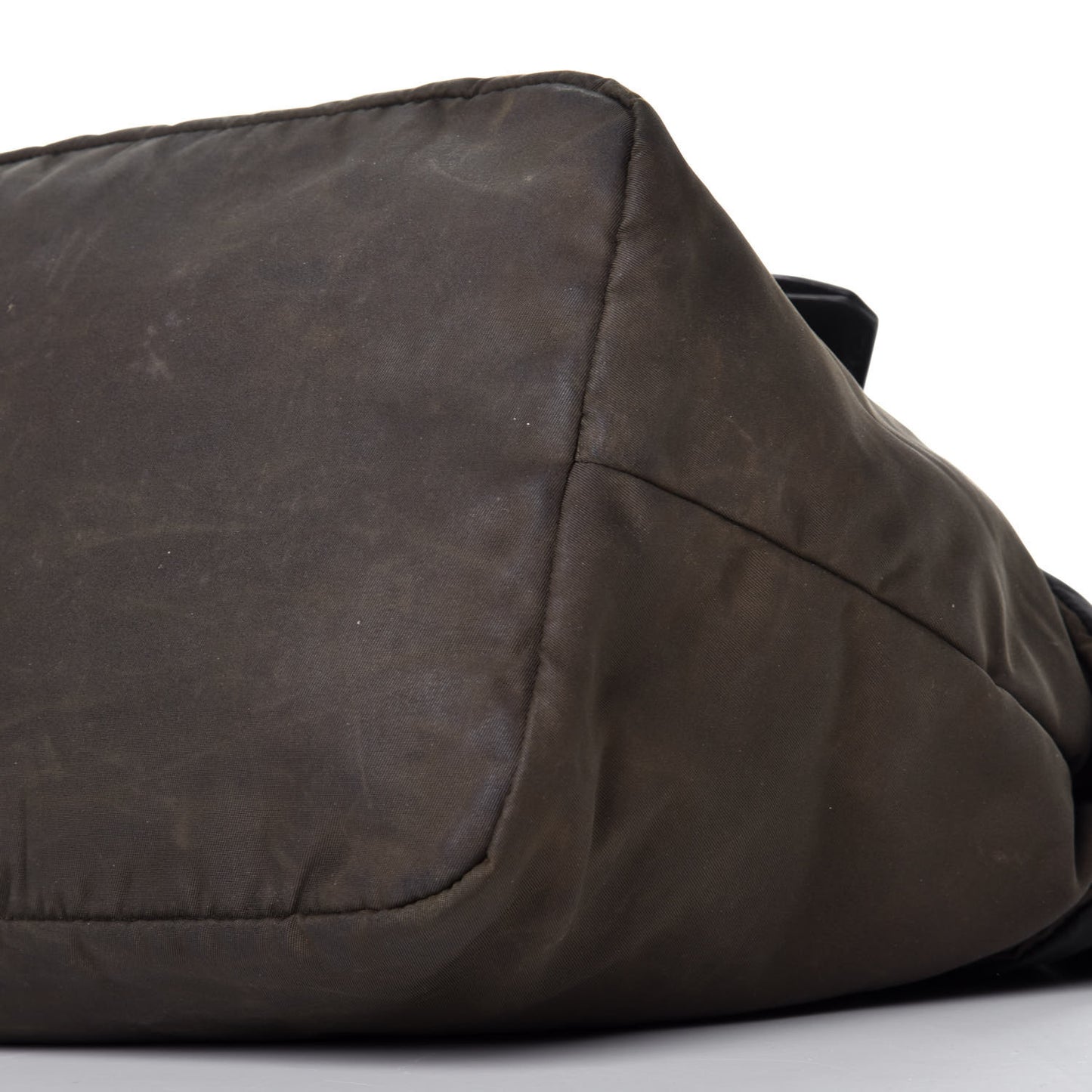 Tessuto Nylon Small Double Reversible Tote Black Militare