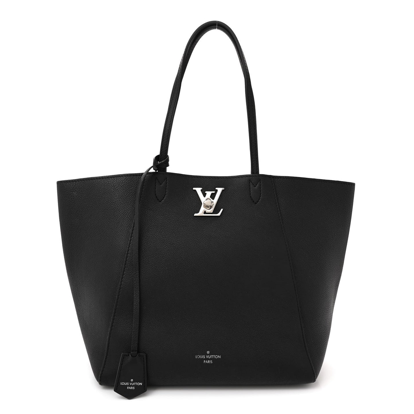 Calfskin Lockme Cabas Black
