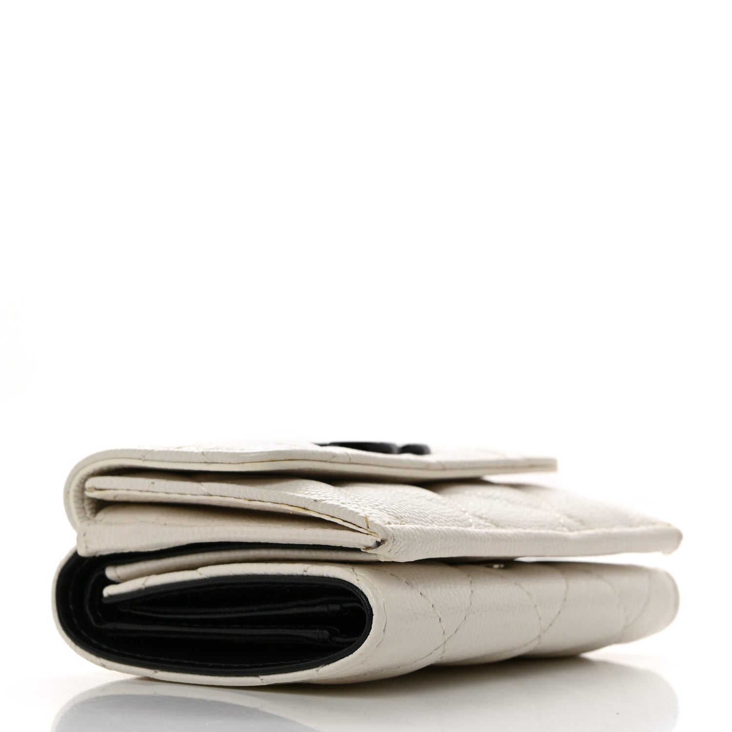 Chanel Caviar Quilted My Everything Small Flap Wallet White 4 of 10