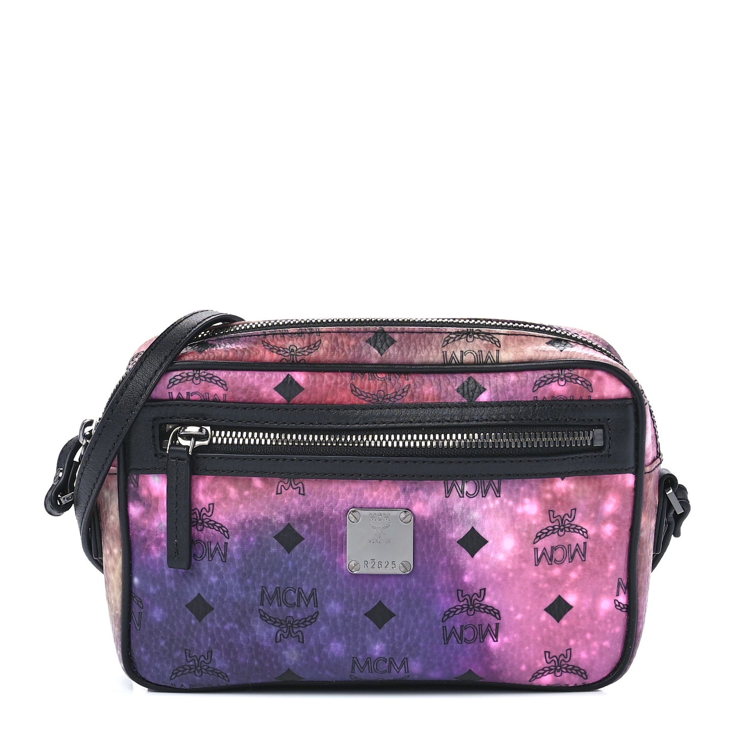 Galaxy Visetos Small Heritage Line Camera Crossbody Bag Multicolo