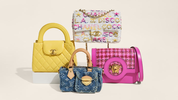 Archival Chanel, Louis Vuitton. and Versace bags
