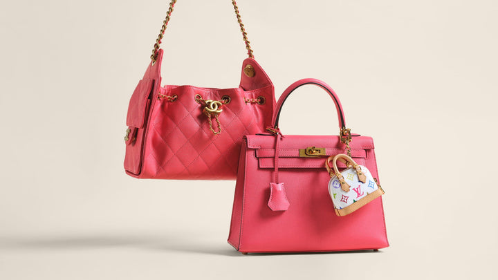 Pink Chanel 25 and a Pink Mini Kelly