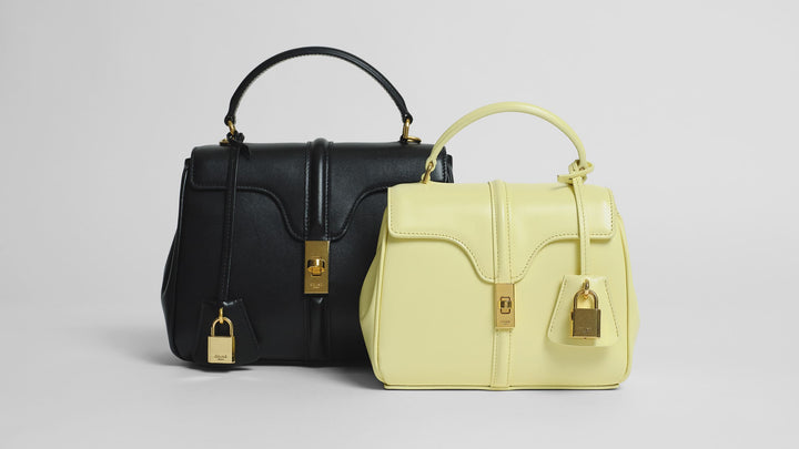 comparing top handle celine 16 bag sizes by FASHIONPHILE
